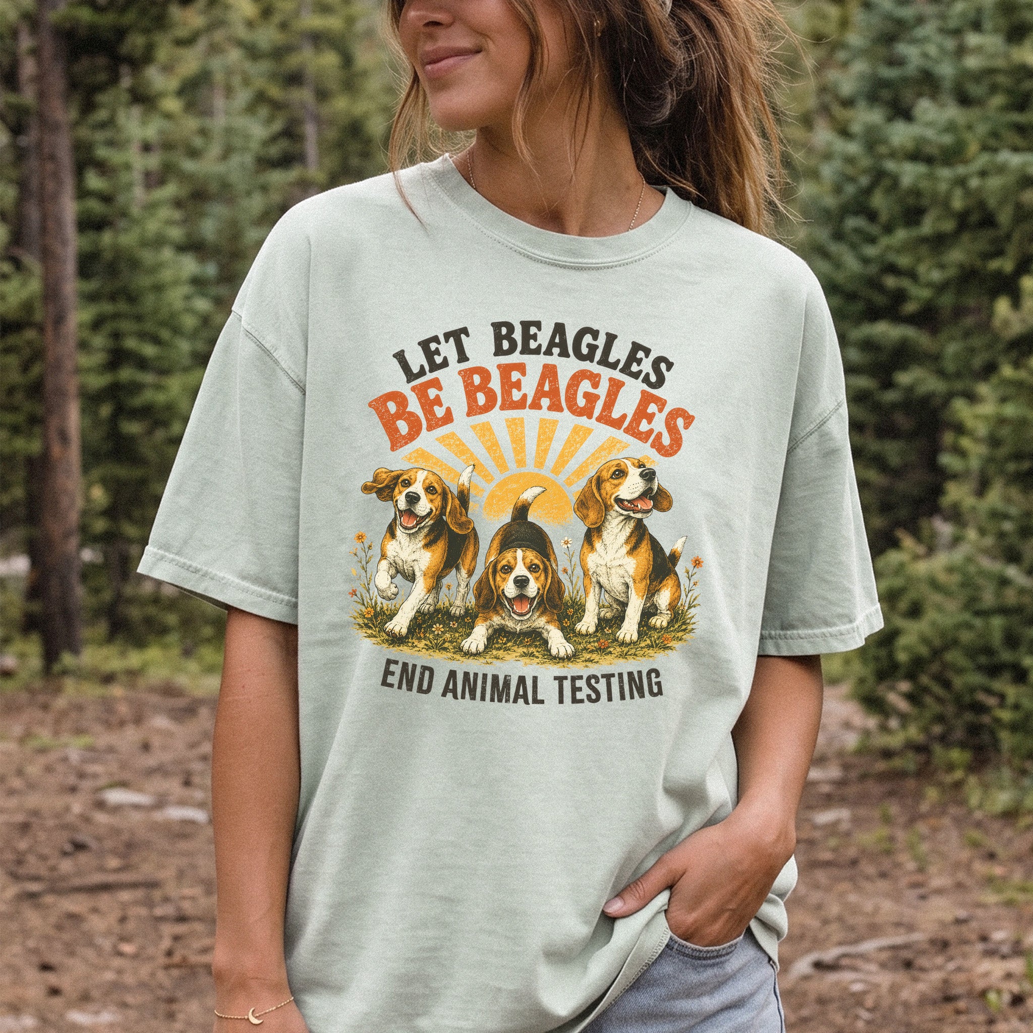 Let Beagles Be Beagles Comfort Colors Shirt – Rescue Dog Tee