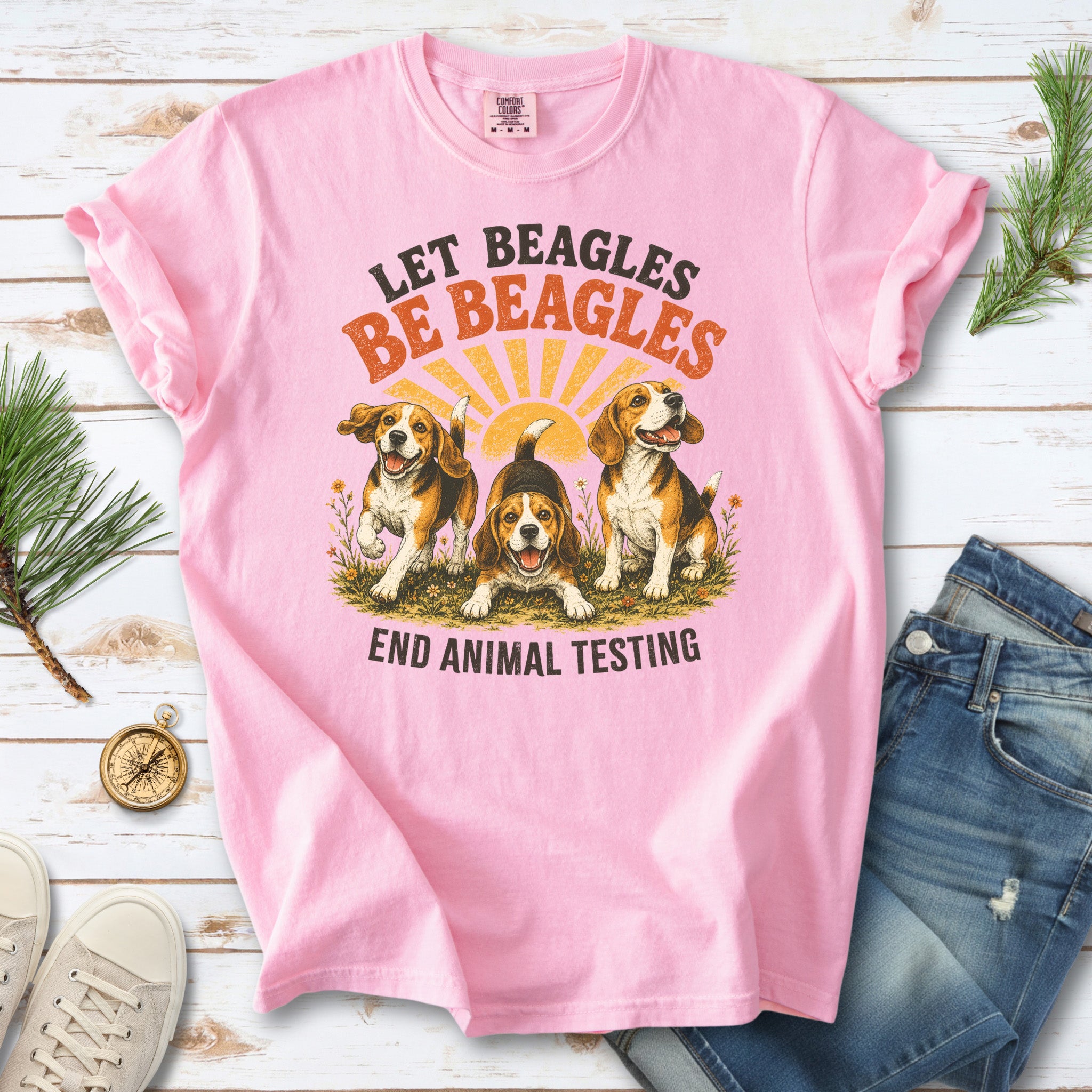 Let Beagles Be Beagles Comfort Colors Shirt – Rescue Dog Tee