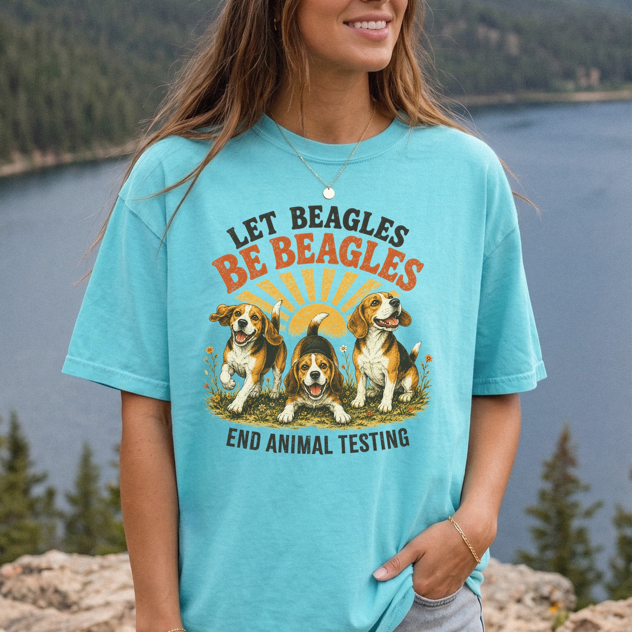 Let Beagles Be Beagles Comfort Colors Shirt – Rescue Dog Tee
