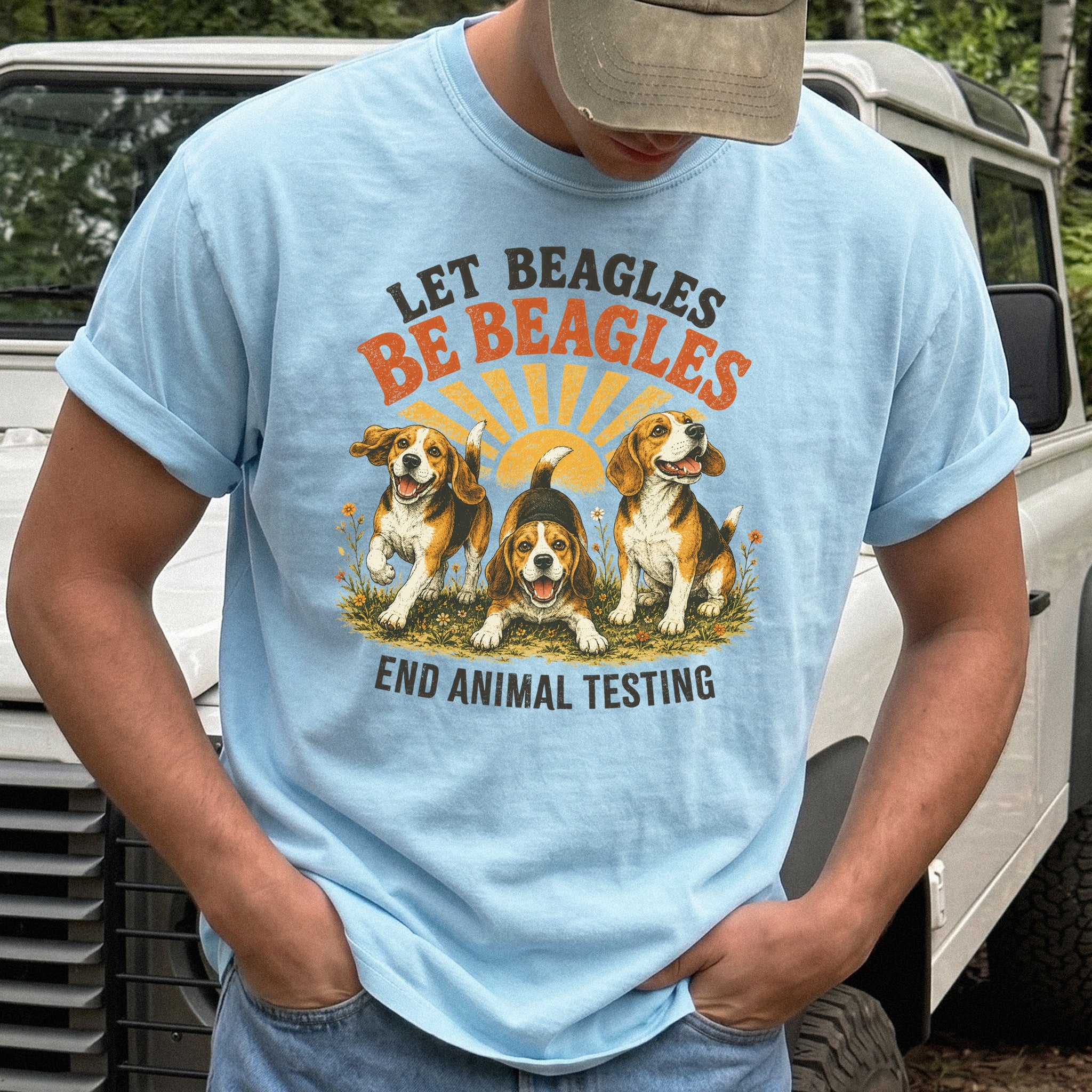 Let Beagles Be Beagles Comfort Colors Shirt – Rescue Dog Tee