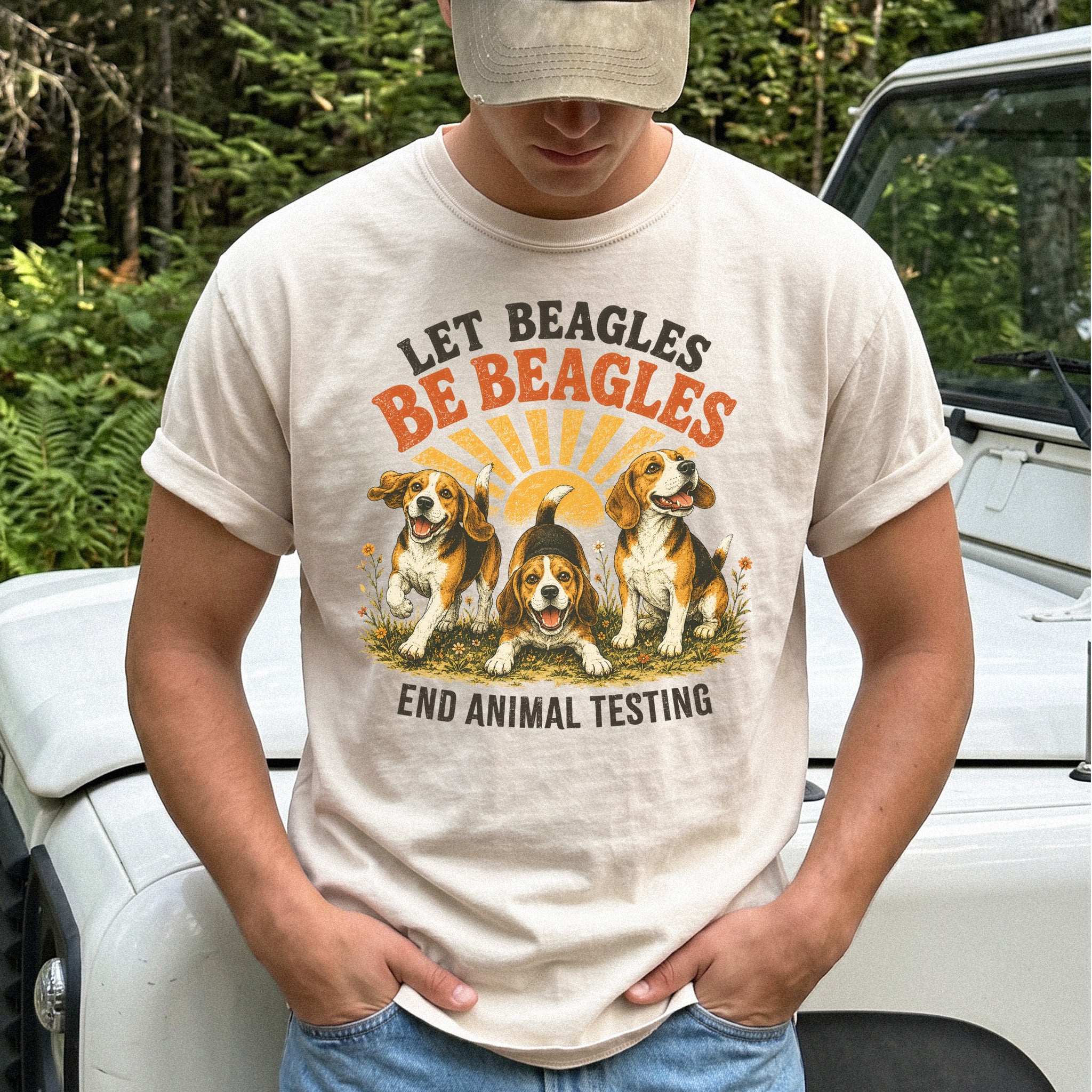 Let Beagles Be Beagles Comfort Colors Shirt – Rescue Dog Tee