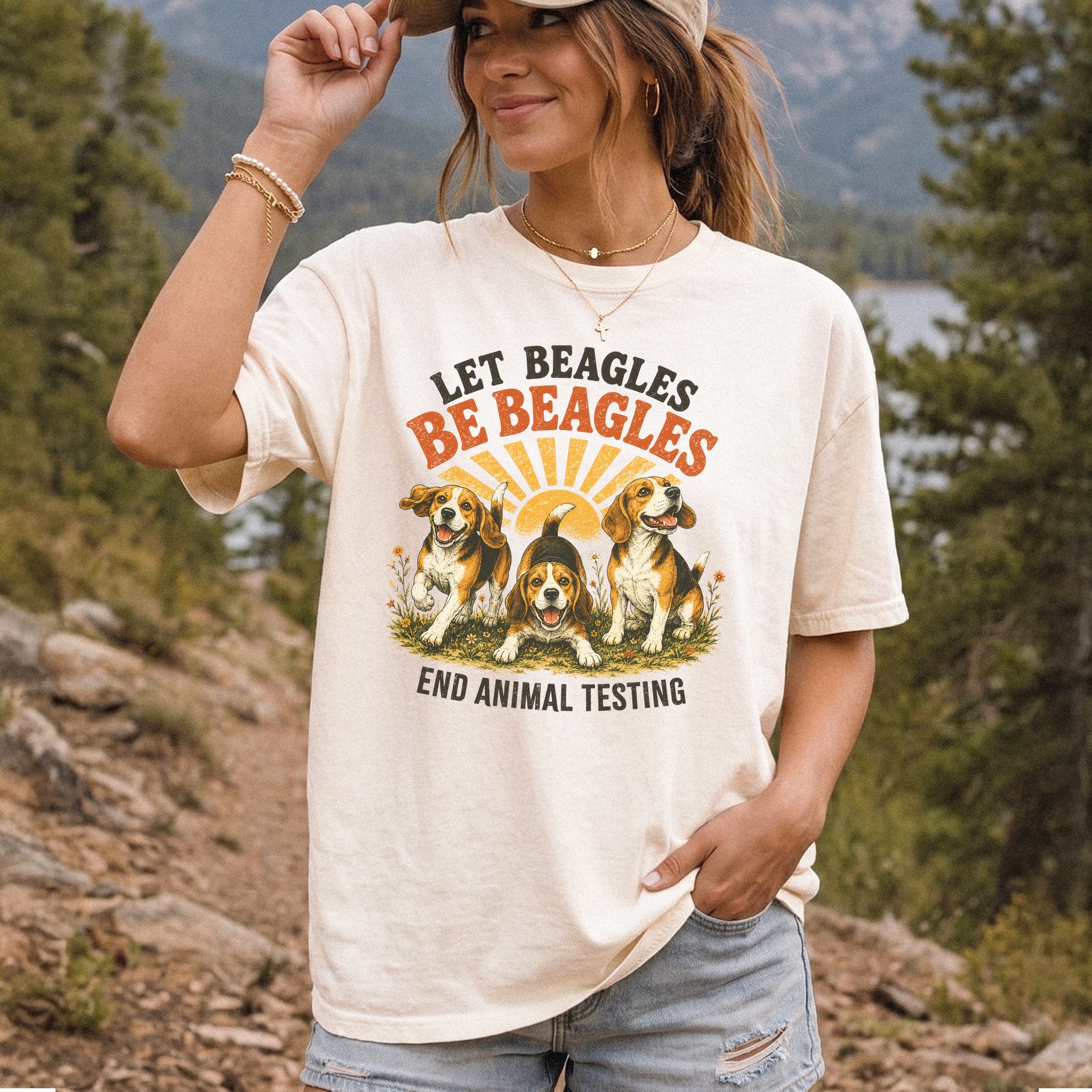 Let Beagles Be Beagles Comfort Colors Shirt – Rescue Dog Tee