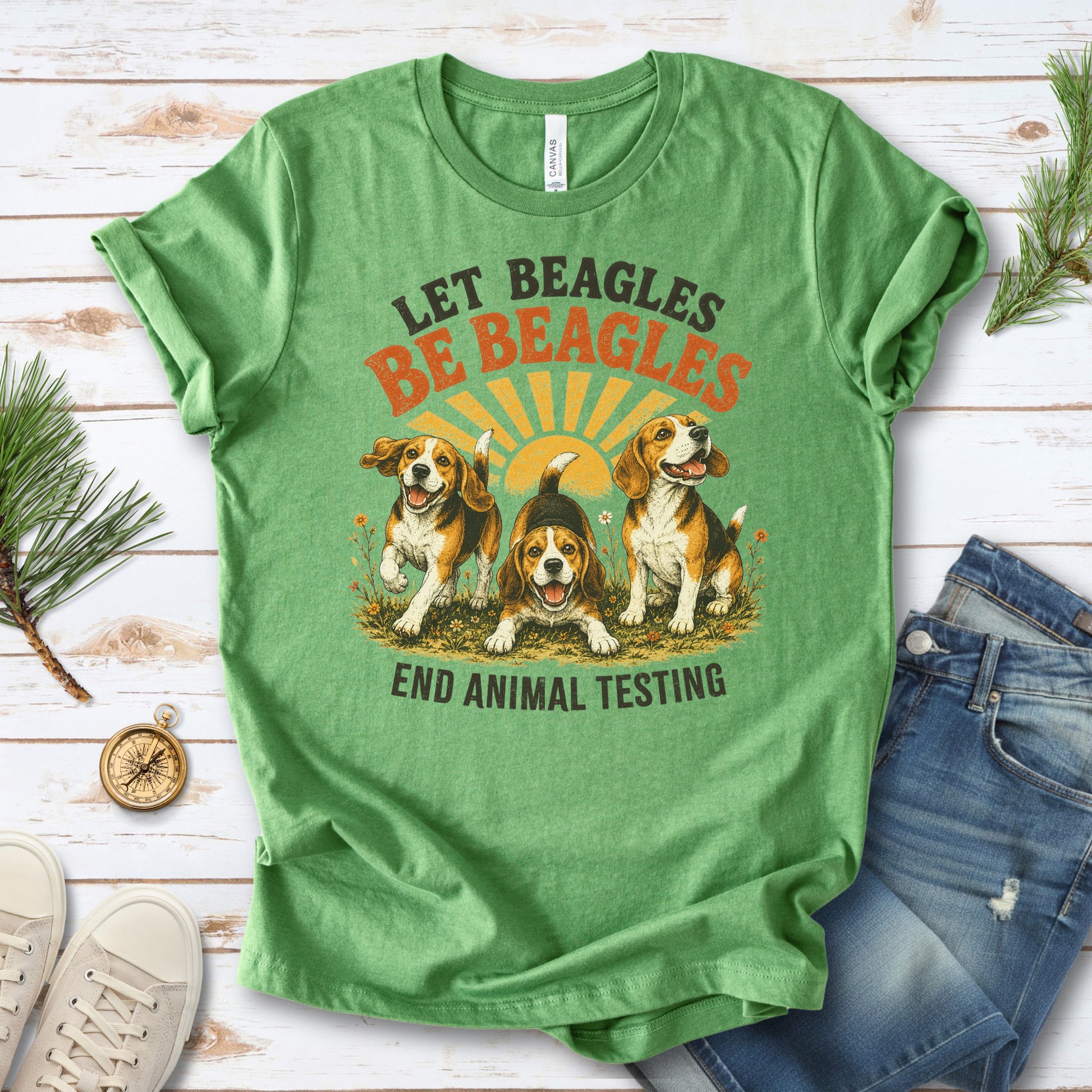 Let Beagles Be Beagles End Animal Testing Beagle Rescue Gift T-Shirt