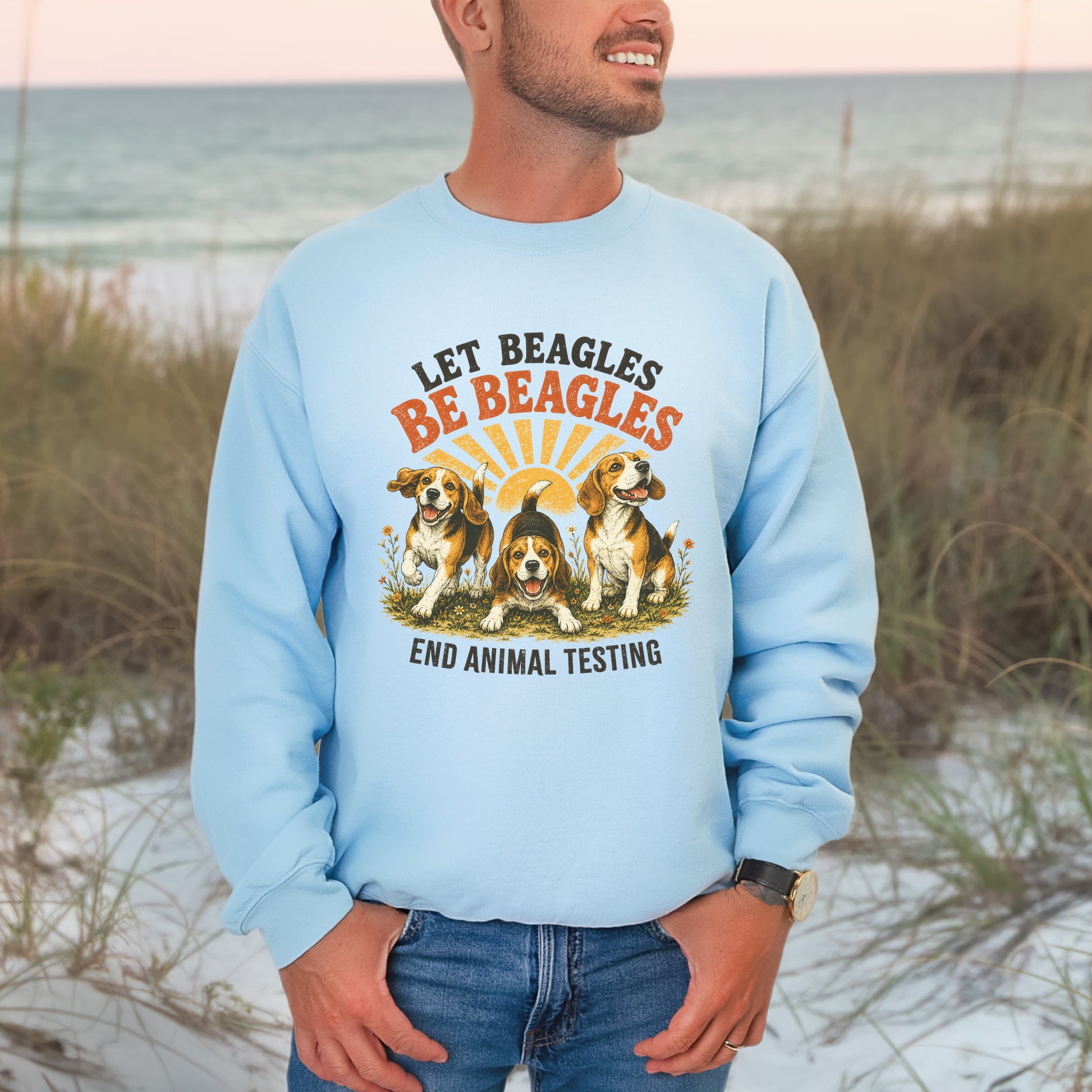 Let Beagles Be Beagles End Animal Testing Beagle Rescue Gift Sweatshirt
