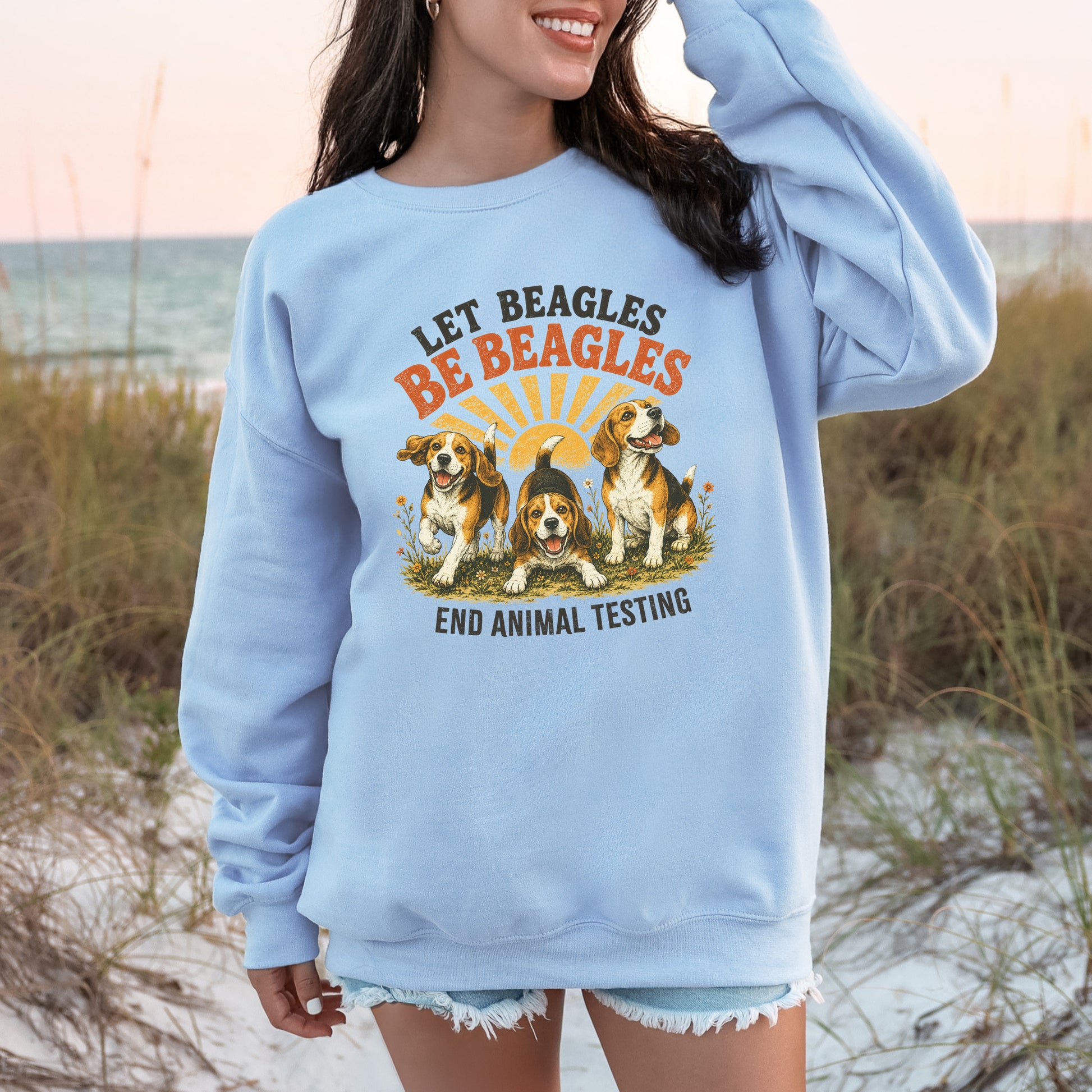 Let Beagles Be Beagles End Animal Testing Beagle Rescue Gift Sweatshirt