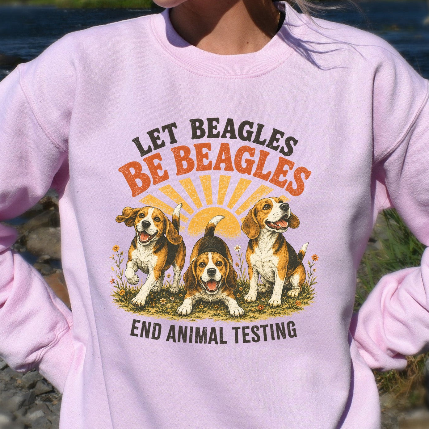 Let Beagles Be Beagles End Animal Testing Beagle Rescue Gift Sweatshirt