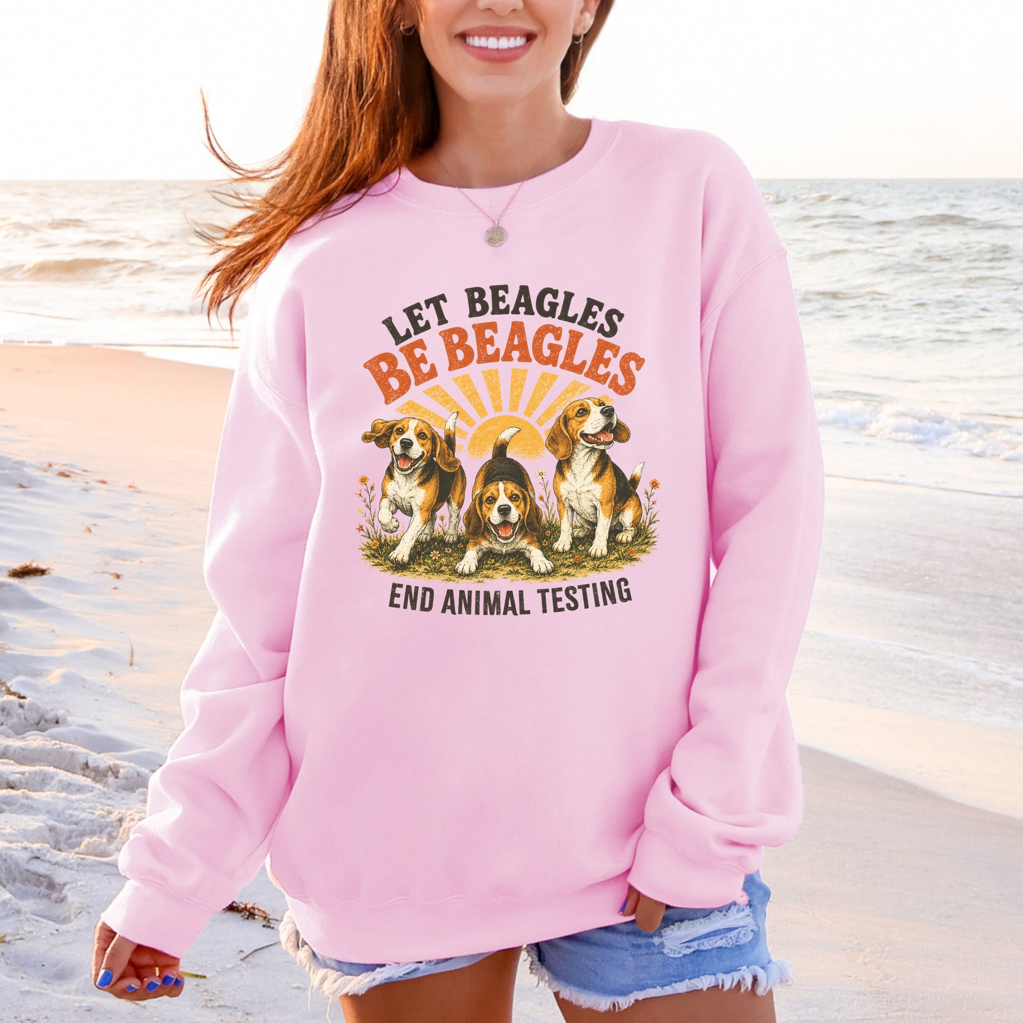 Let Beagles Be Beagles End Animal Testing Beagle Rescue Gift Sweatshirt