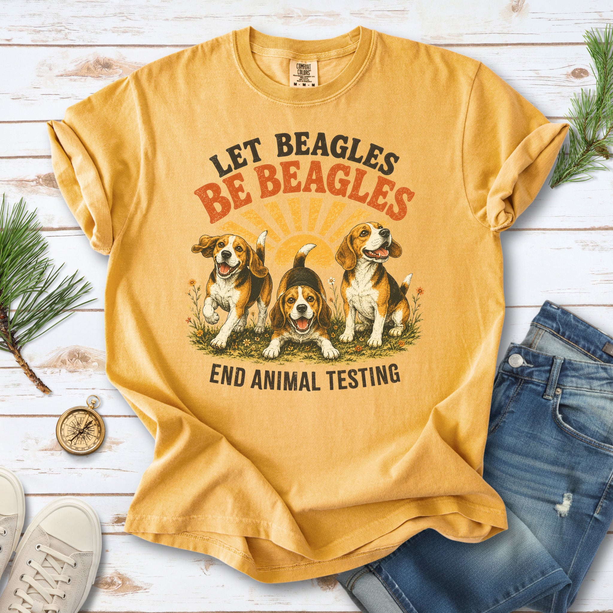 Let Beagles Be Beagles Comfort Colors Shirt – Rescue Dog Tee