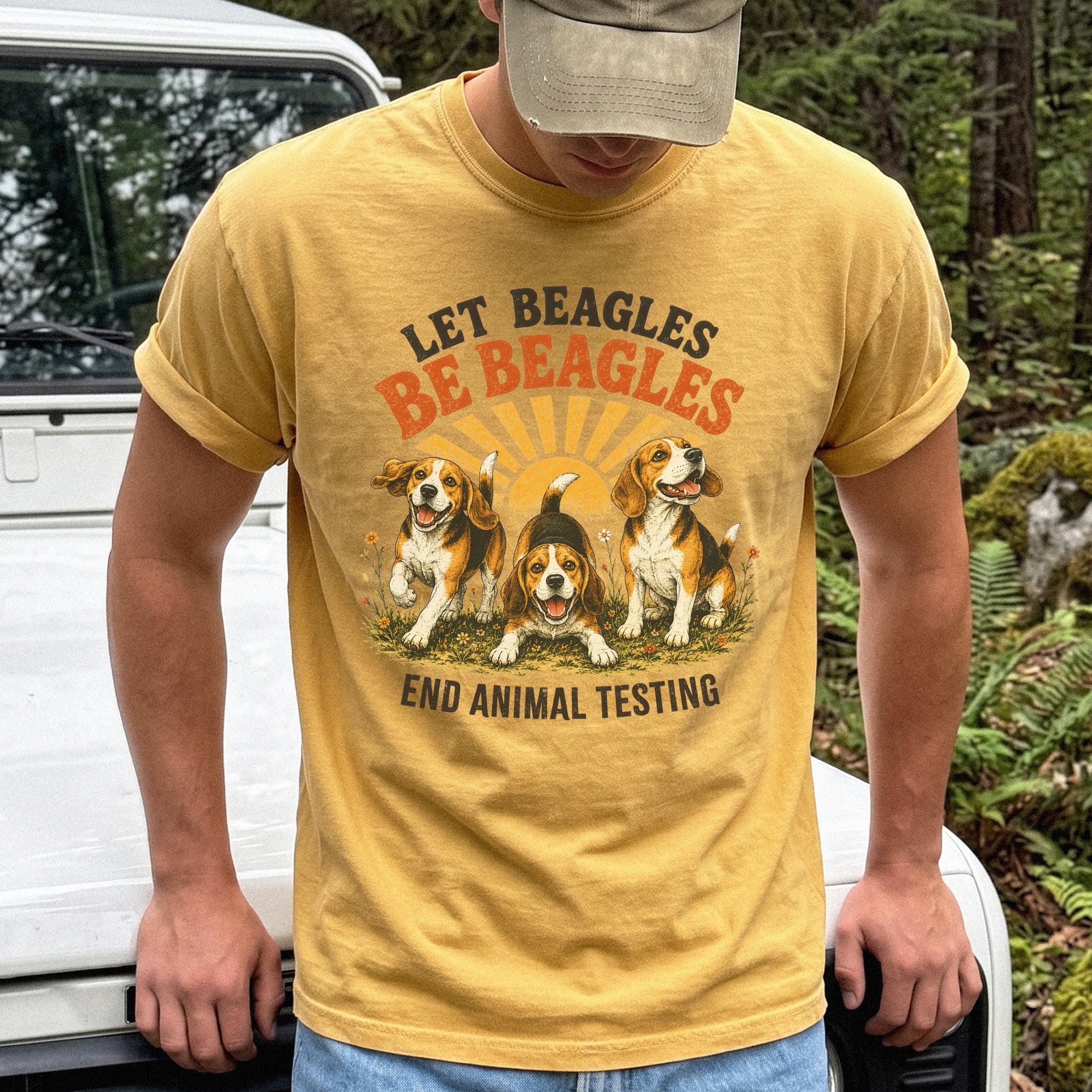 Let Beagles Be Beagles Comfort Colors Shirt – Rescue Dog Tee