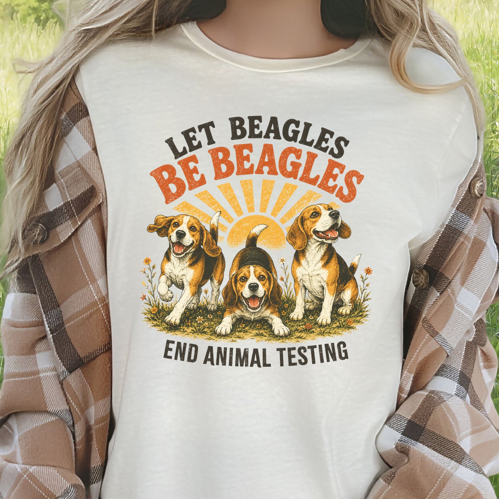 Let Beagles Be Beagles End Animal Testing Beagle Rescue Gift T-Shirt