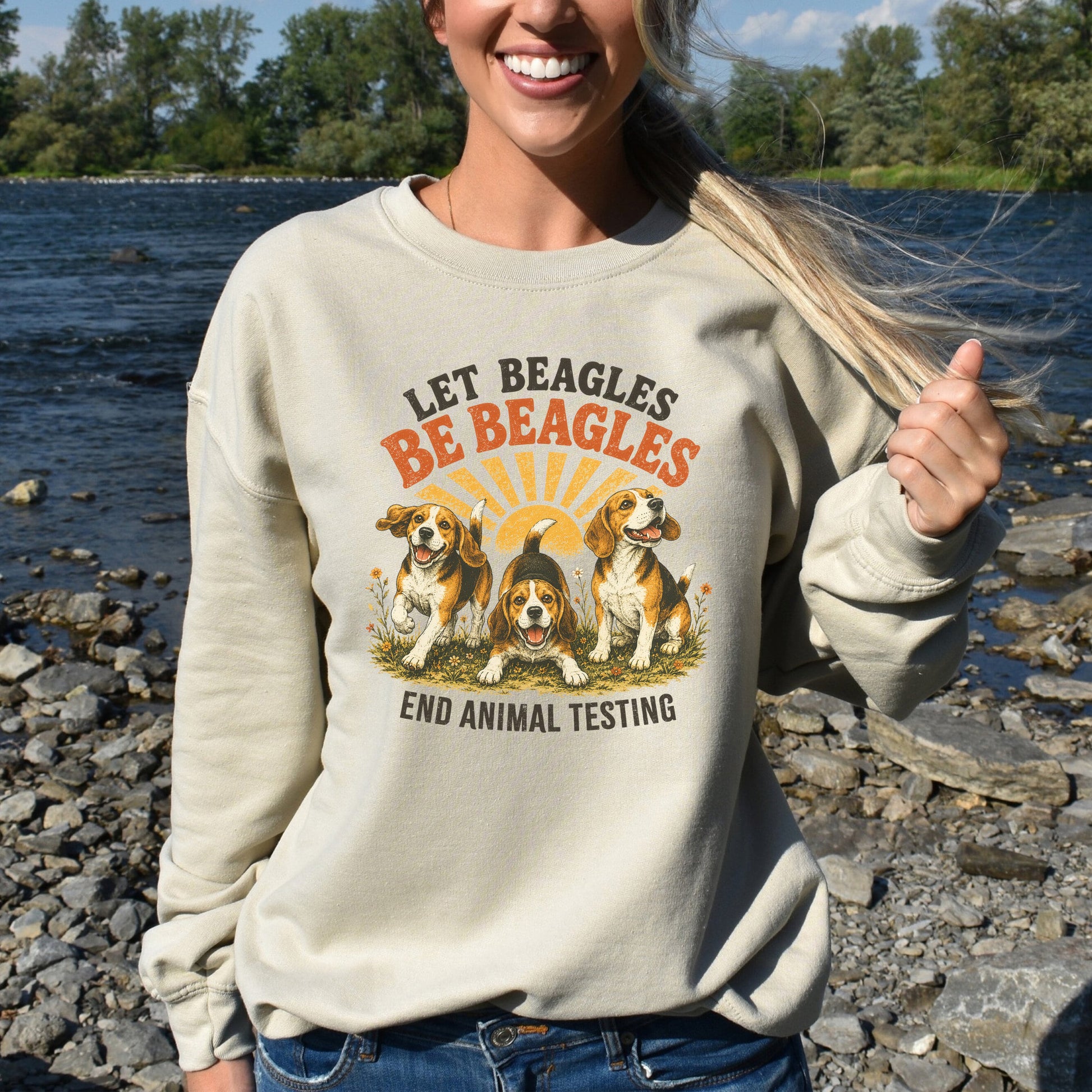 Let Beagles Be Beagles End Animal Testing Beagle Rescue Gift Sweatshirt