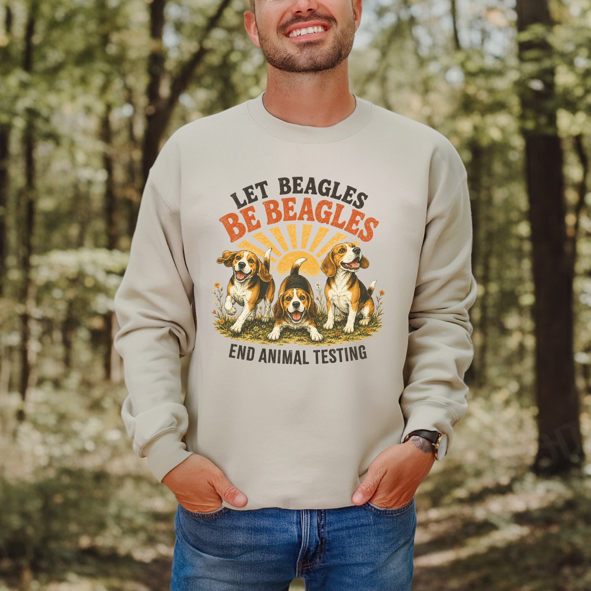 Let Beagles Be Beagles End Animal Testing Beagle Rescue Gift Sweatshirt