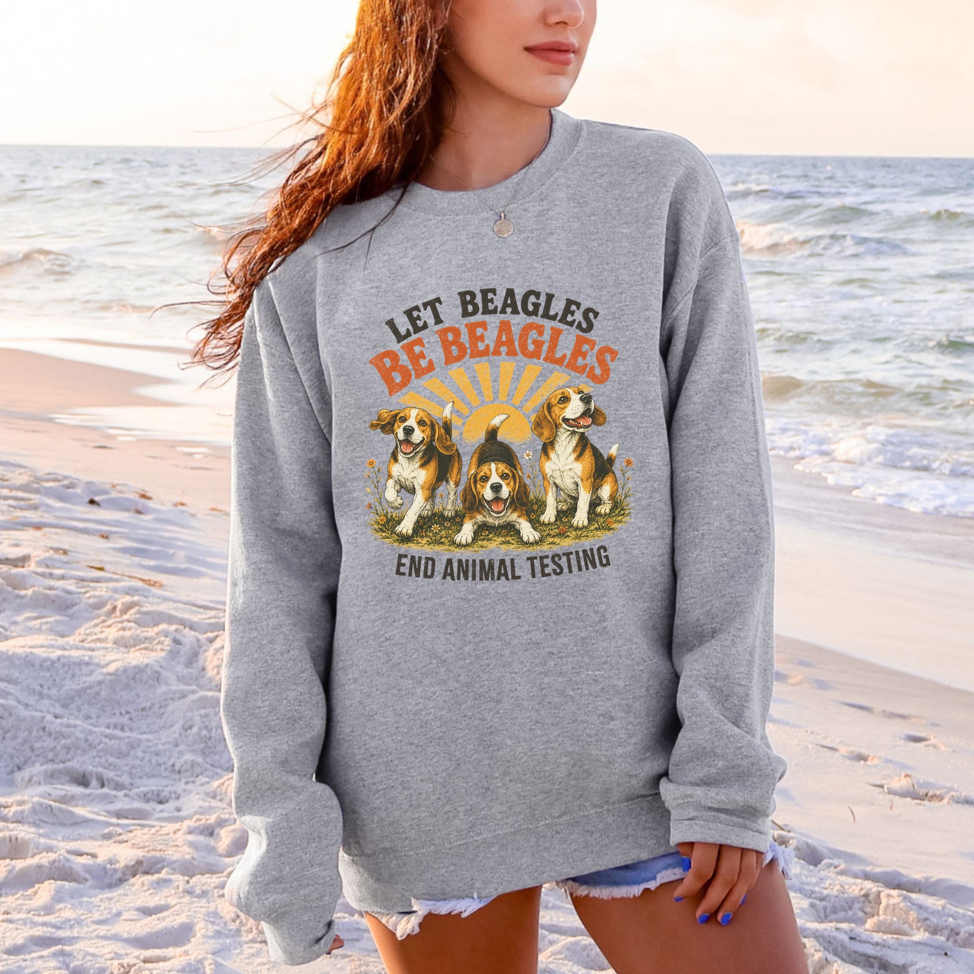 Let Beagles Be Beagles End Animal Testing Beagle Rescue Gift Sweatshirt