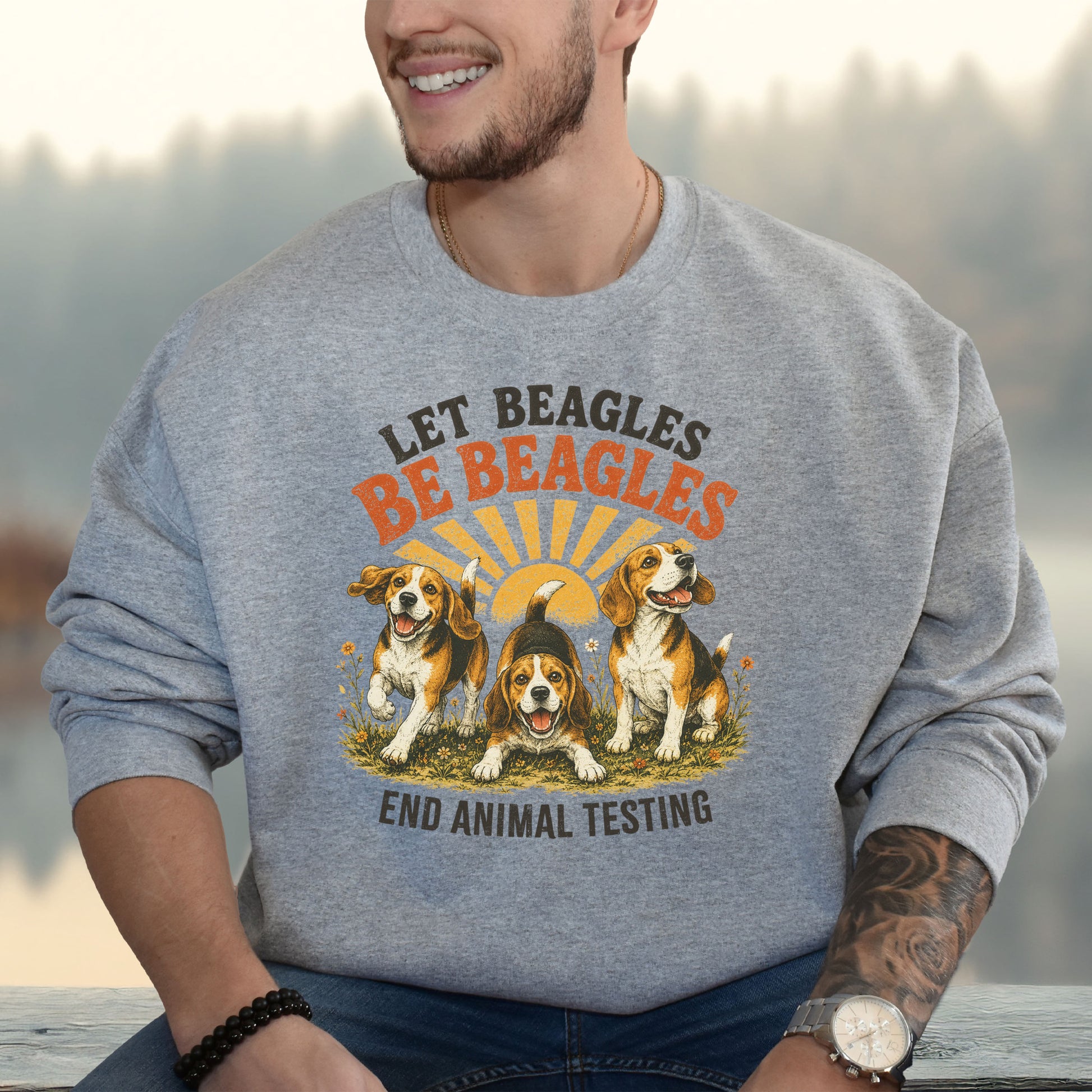 Let Beagles Be Beagles End Animal Testing Beagle Rescue Gift Sweatshirt