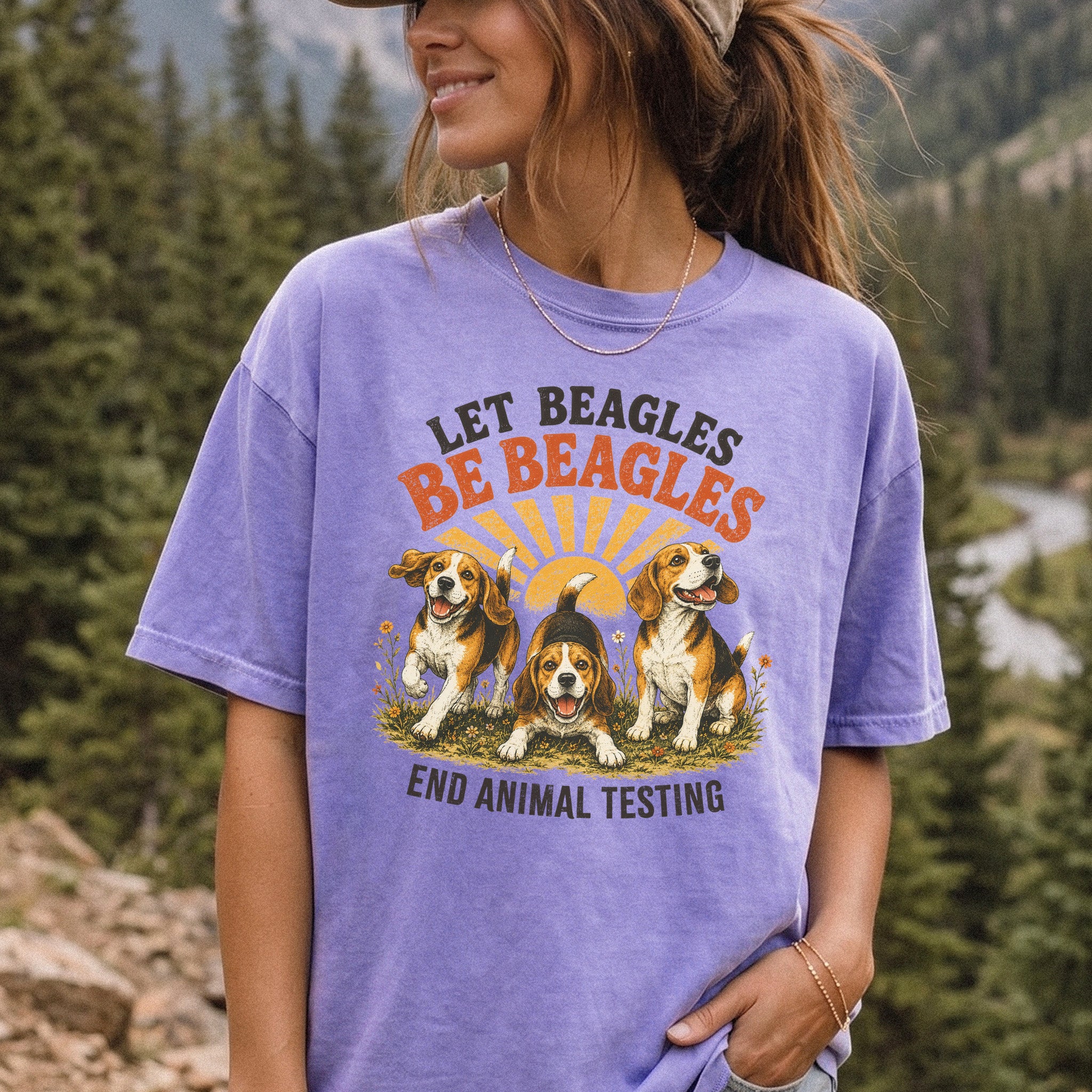 Let Beagles Be Beagles Comfort Colors Shirt – Rescue Dog Tee