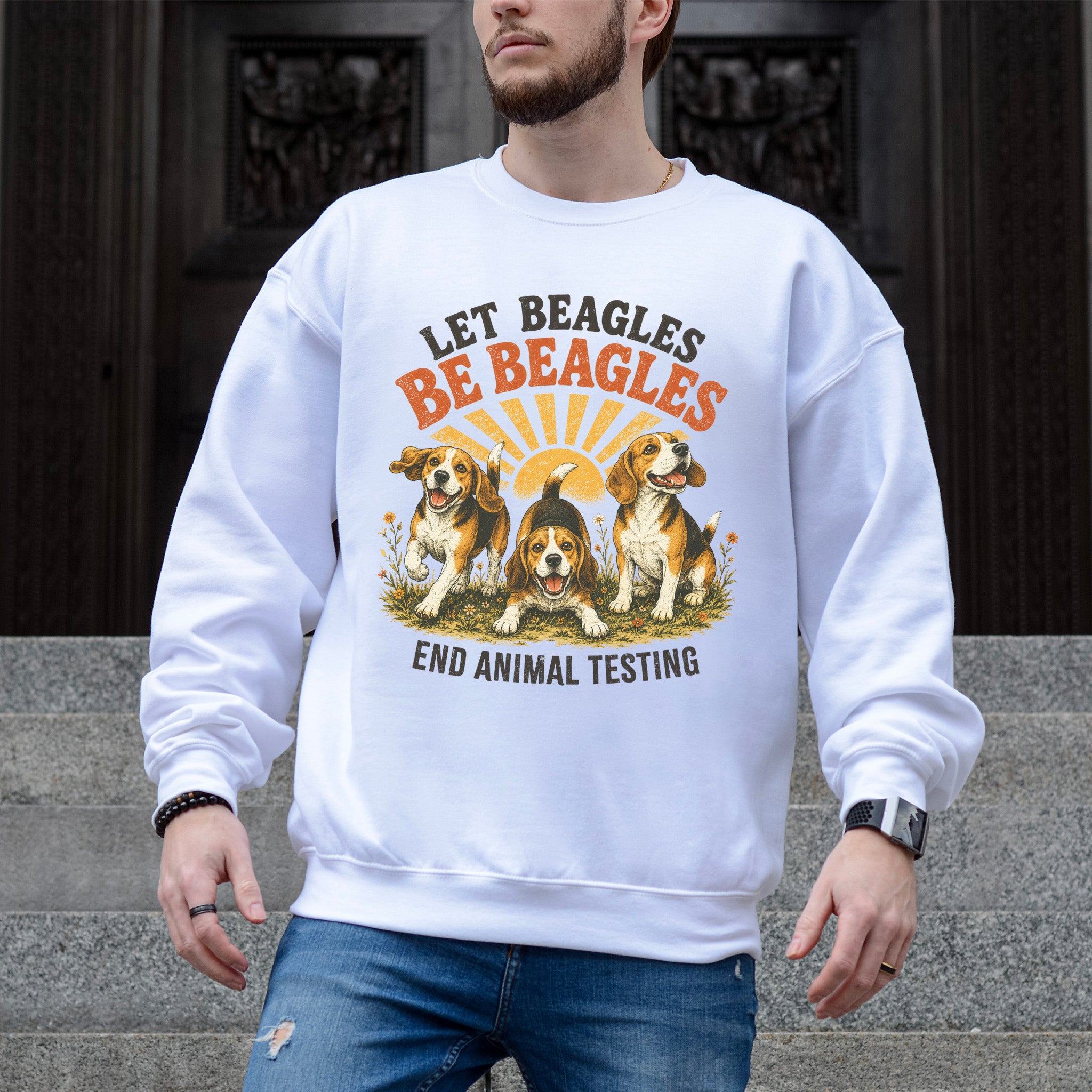 Let Beagles Be Beagles End Animal Testing Beagle Rescue Gift Sweatshirt