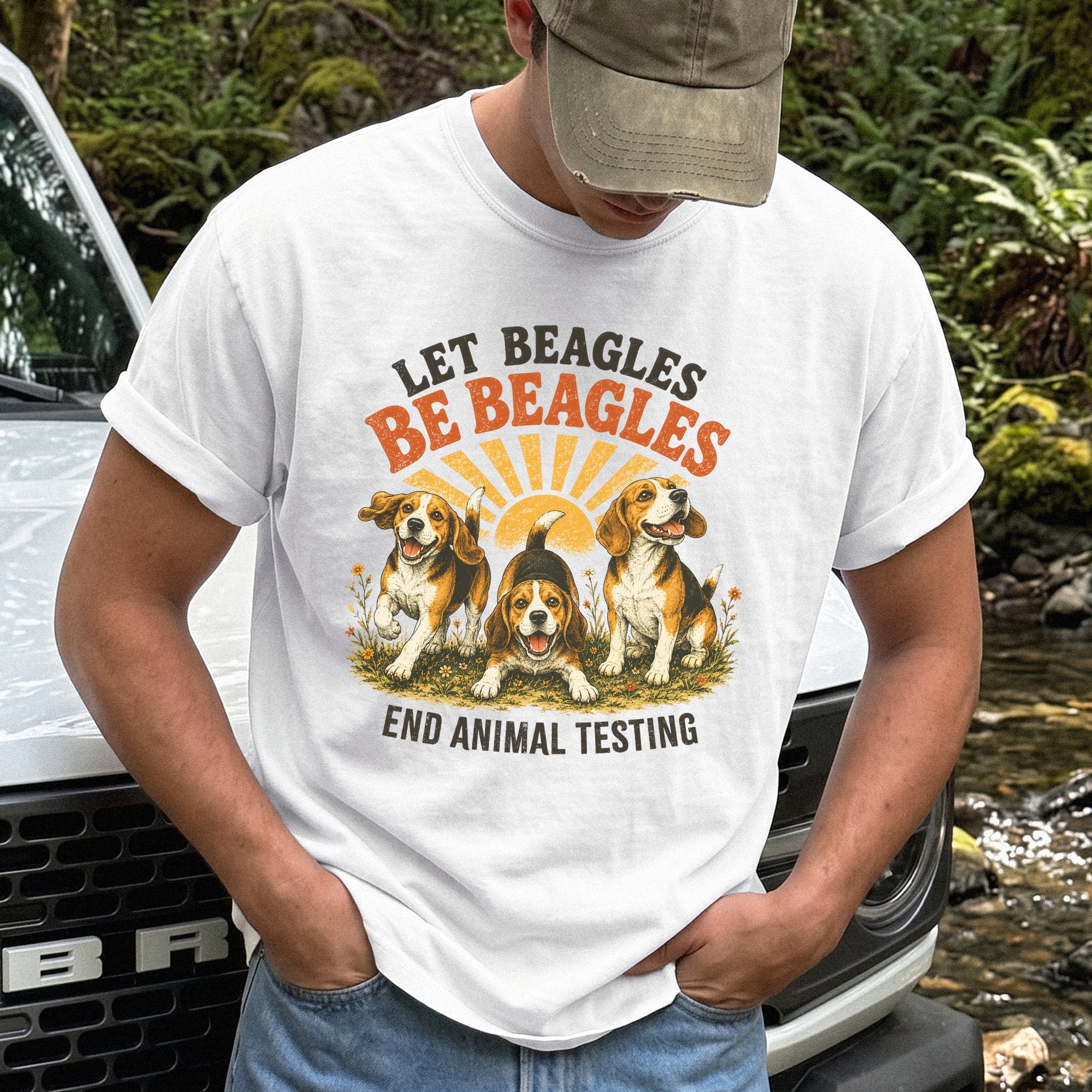 Let Beagles Be Beagles Comfort Colors Shirt – Rescue Dog Tee