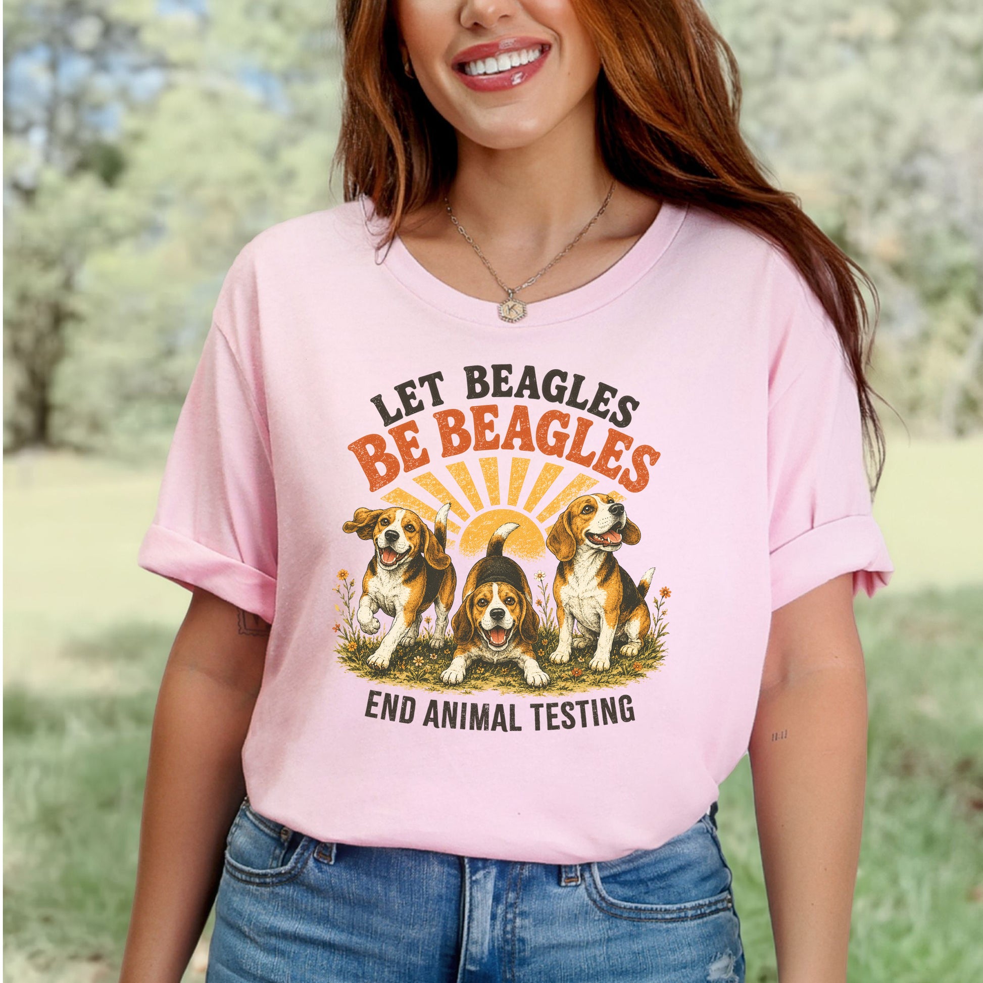 Let Beagles Be Beagles End Animal Testing Beagle Rescue Gift T-Shirt