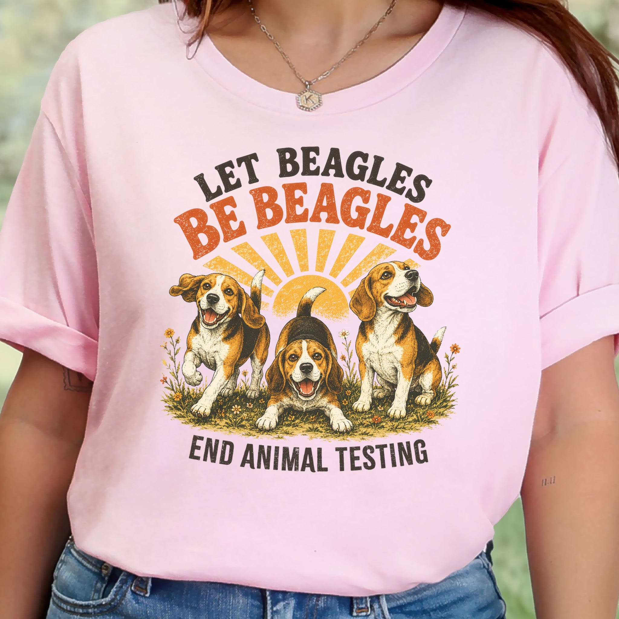 Let Beagles Be Beagles End Animal Testing Beagle Rescue Gift T-Shirt