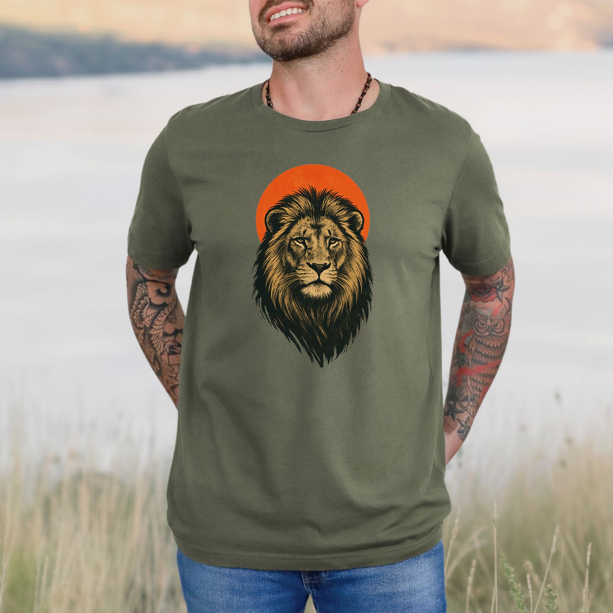 Vintage Lion Sun T-Shirt – Japanese Style Safari King Tee