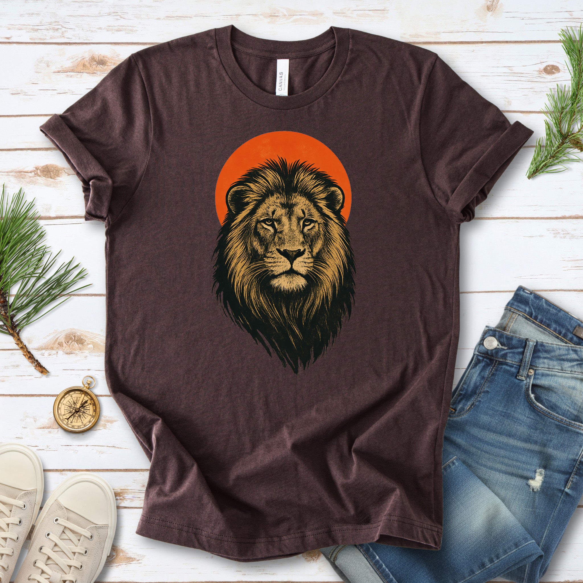 Vintage Lion Sun T-Shirt – Japanese Style Safari King Tee