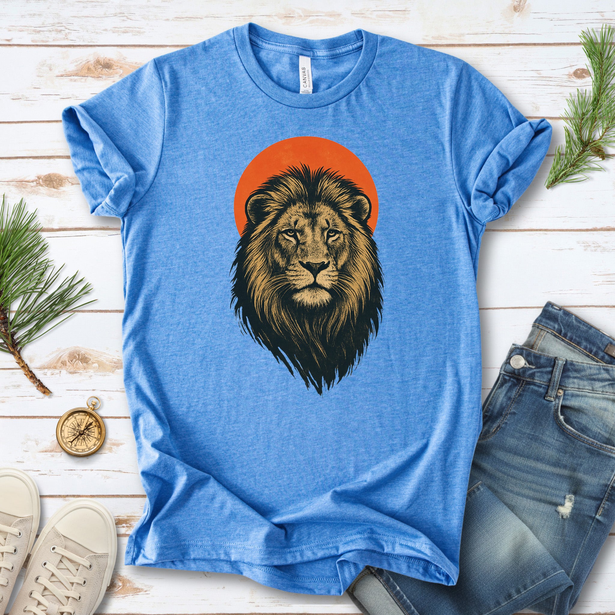 Vintage Lion Sun T-Shirt – Japanese Style Safari King Tee