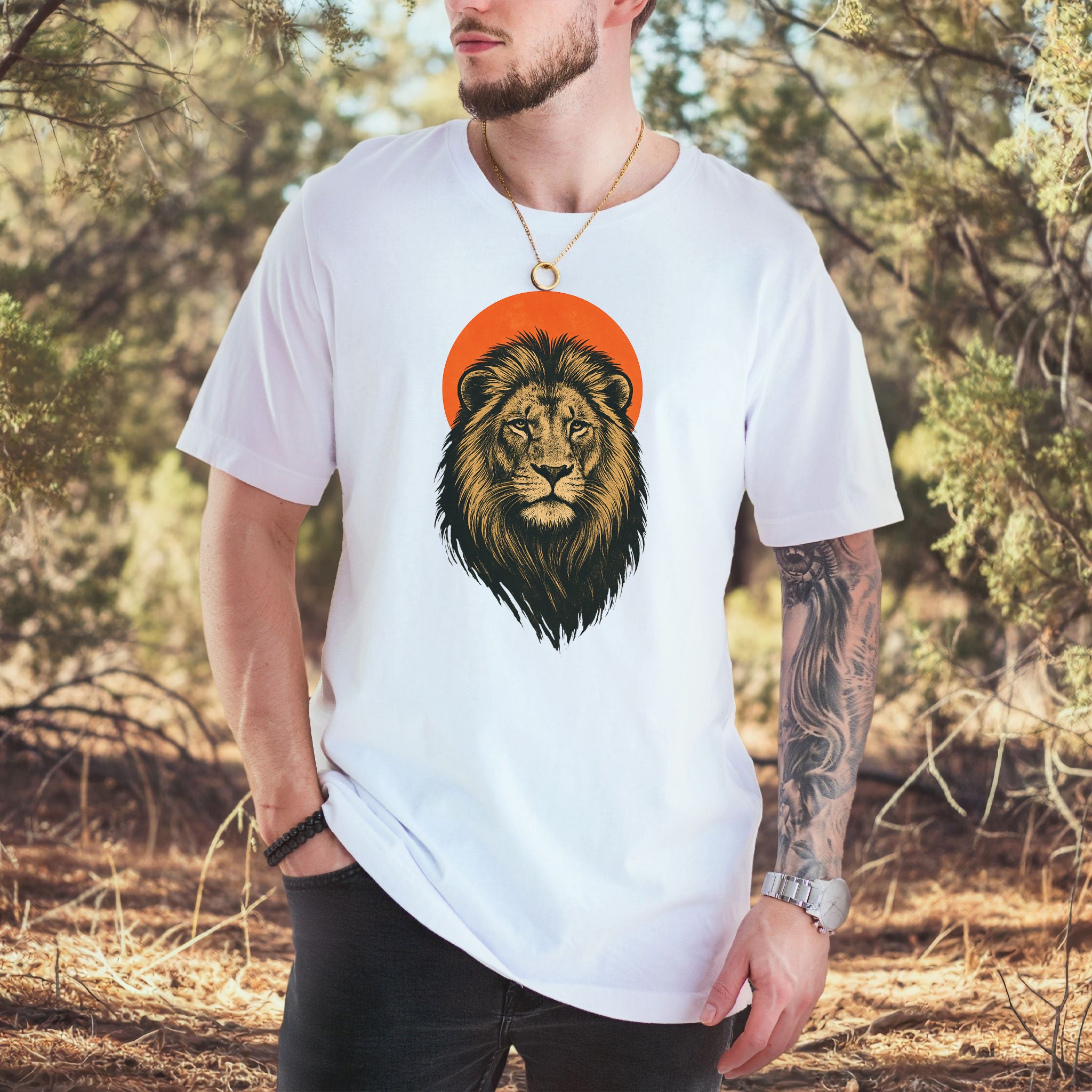 Vintage Lion Sun T-Shirt – Japanese Style Safari King Tee