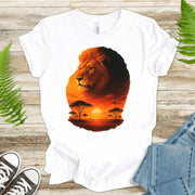 Sunset Safari Lion T-Shirt – Majestic Savannah Spirit Animal Tee