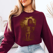 Lioness Spirit Animal Sweatshirt – Savannah Strength & Wild Sisterhood featuring a lion graphic design.
