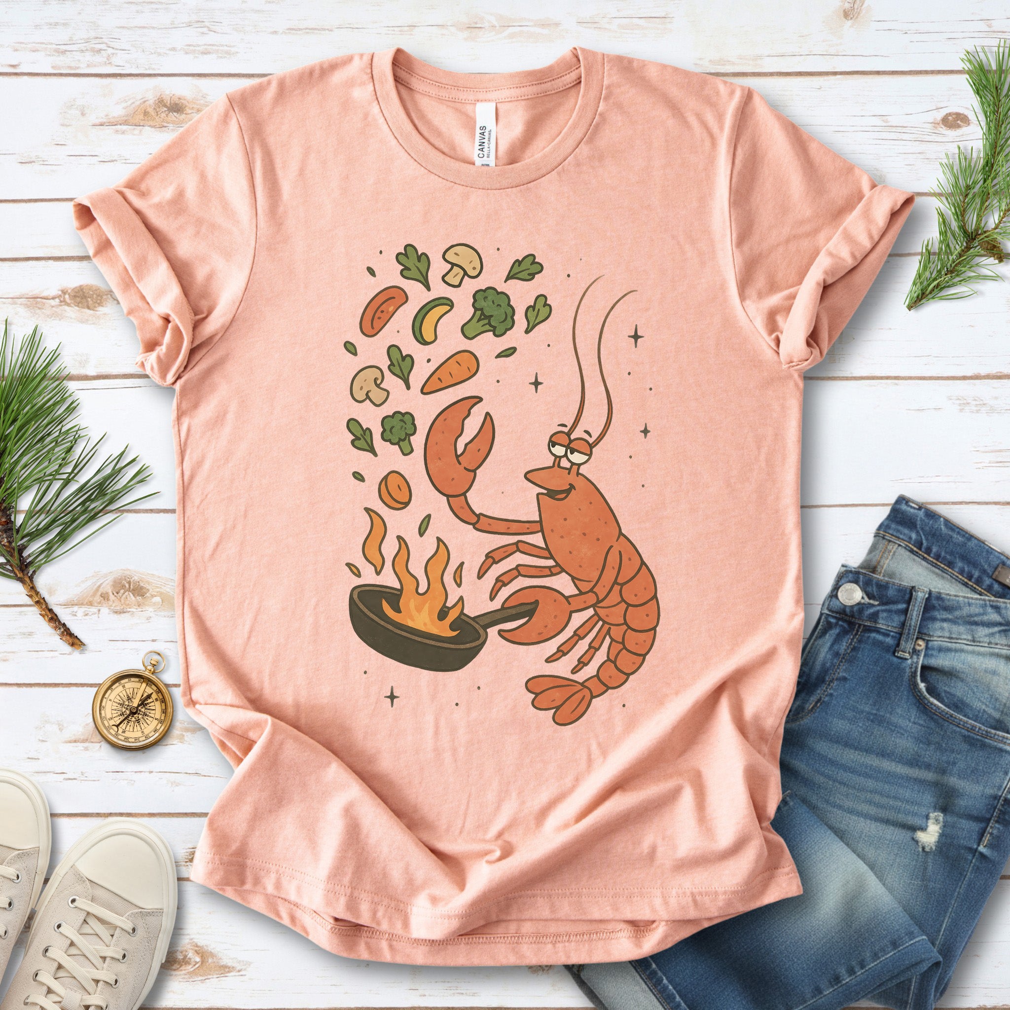 Lobster Chef Cooking T-Shirt – Funny Ocean Foodie Tee