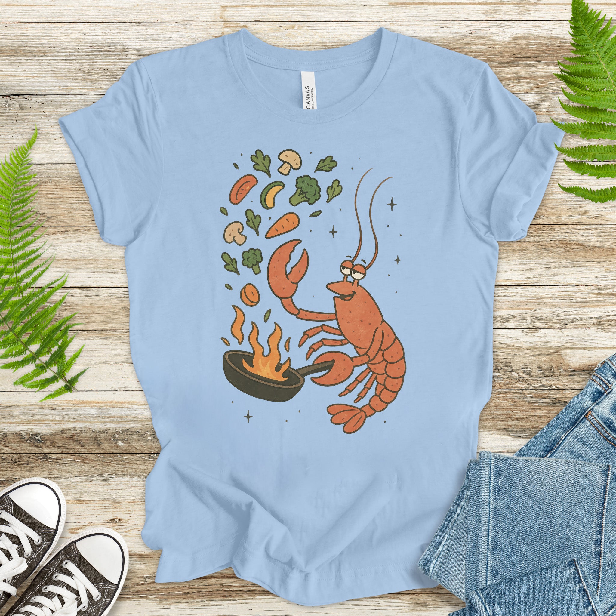 Lobster Chef Cooking T-Shirt – Funny Ocean Foodie Tee