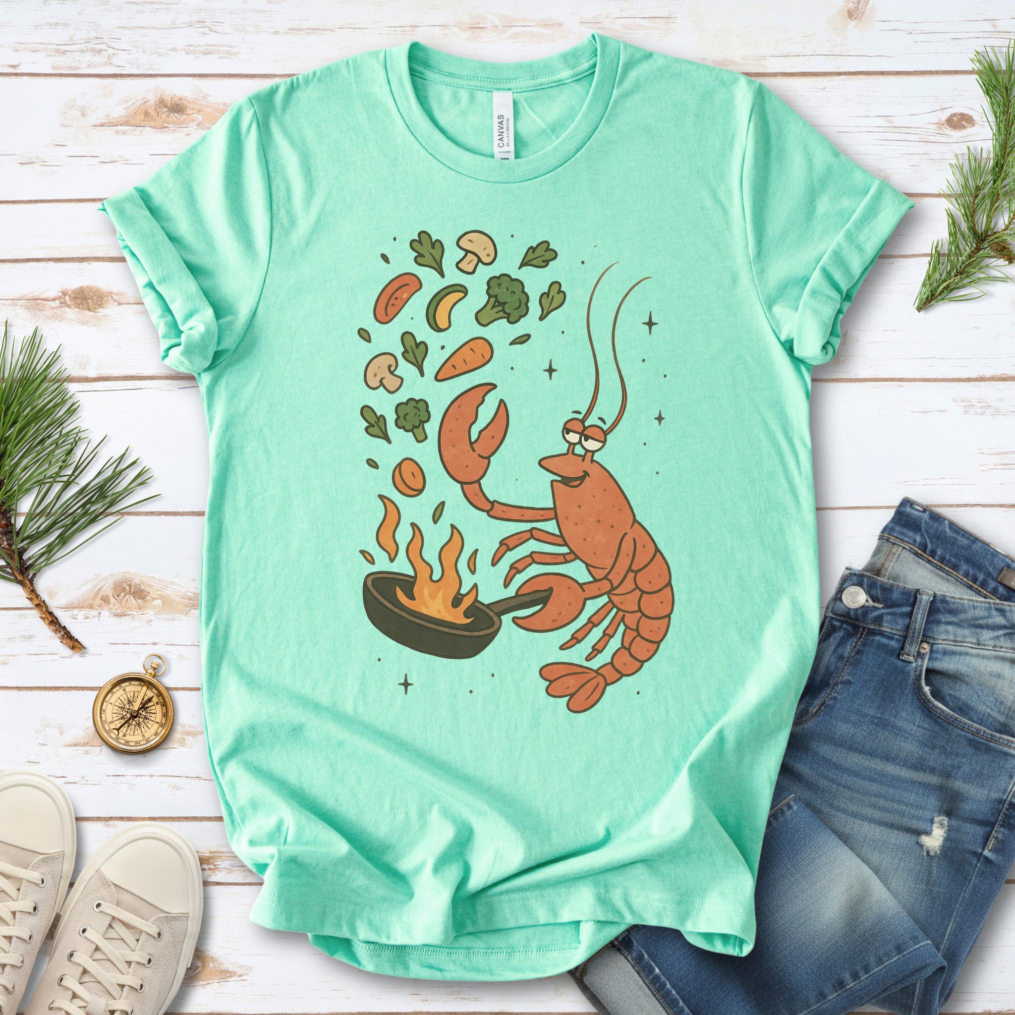 Lobster Chef Cooking T-Shirt – Funny Ocean Foodie Tee