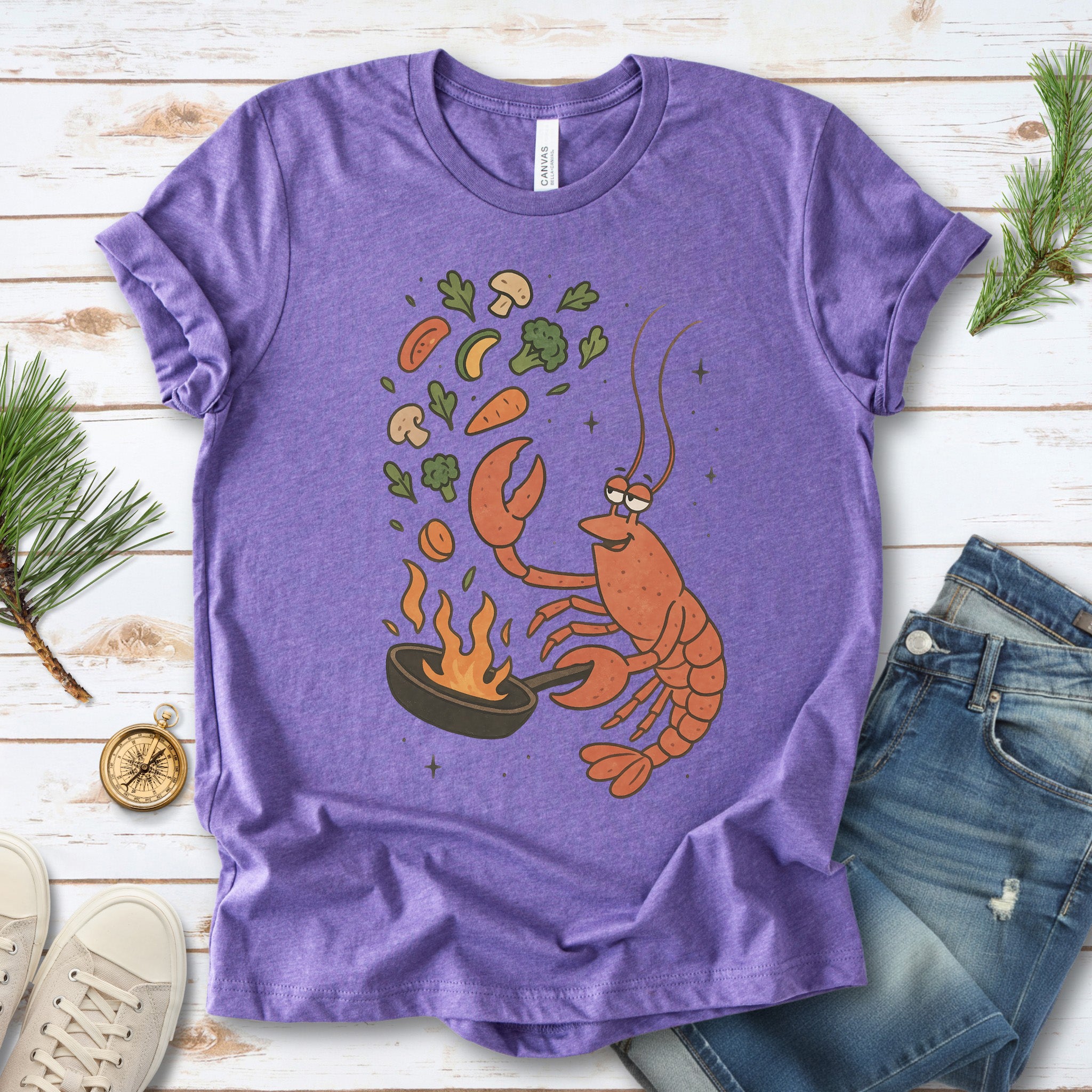 Lobster Chef Cooking T-Shirt – Funny Ocean Foodie Tee