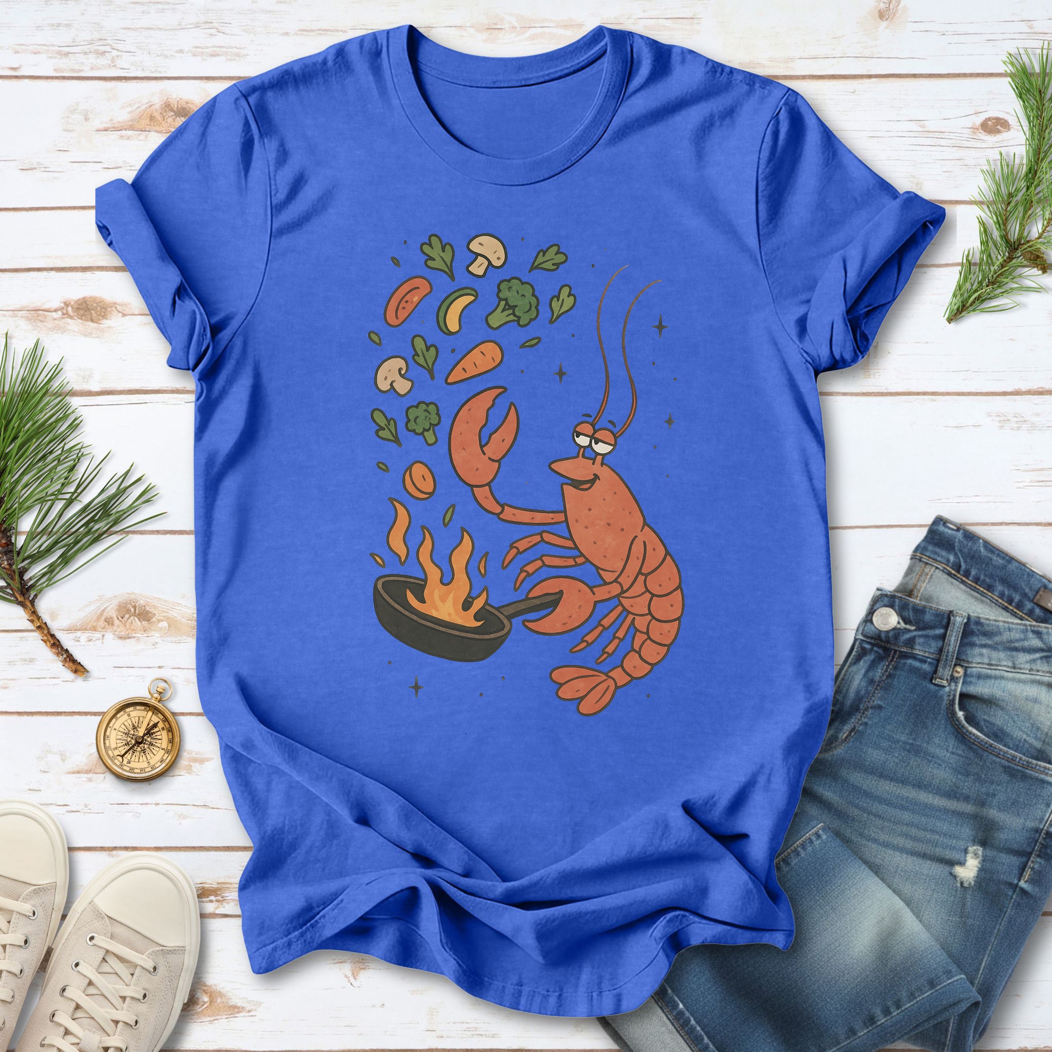 Lobster Chef Cooking T-Shirt – Funny Ocean Foodie Tee