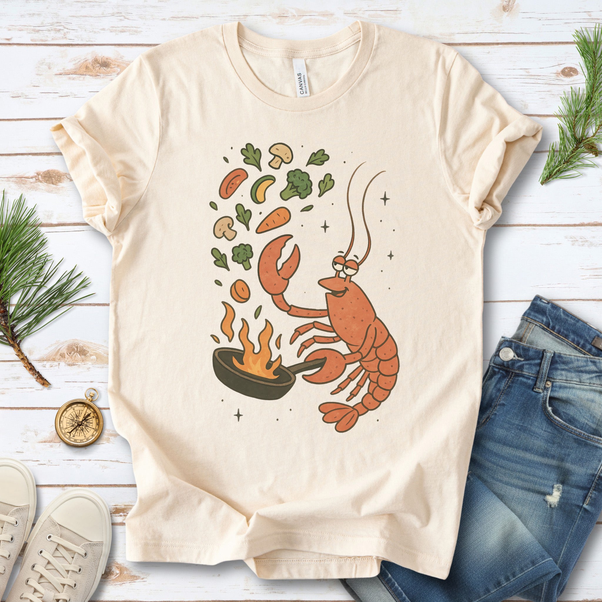 Lobster Chef Cooking T-Shirt – Funny Ocean Foodie Tee
