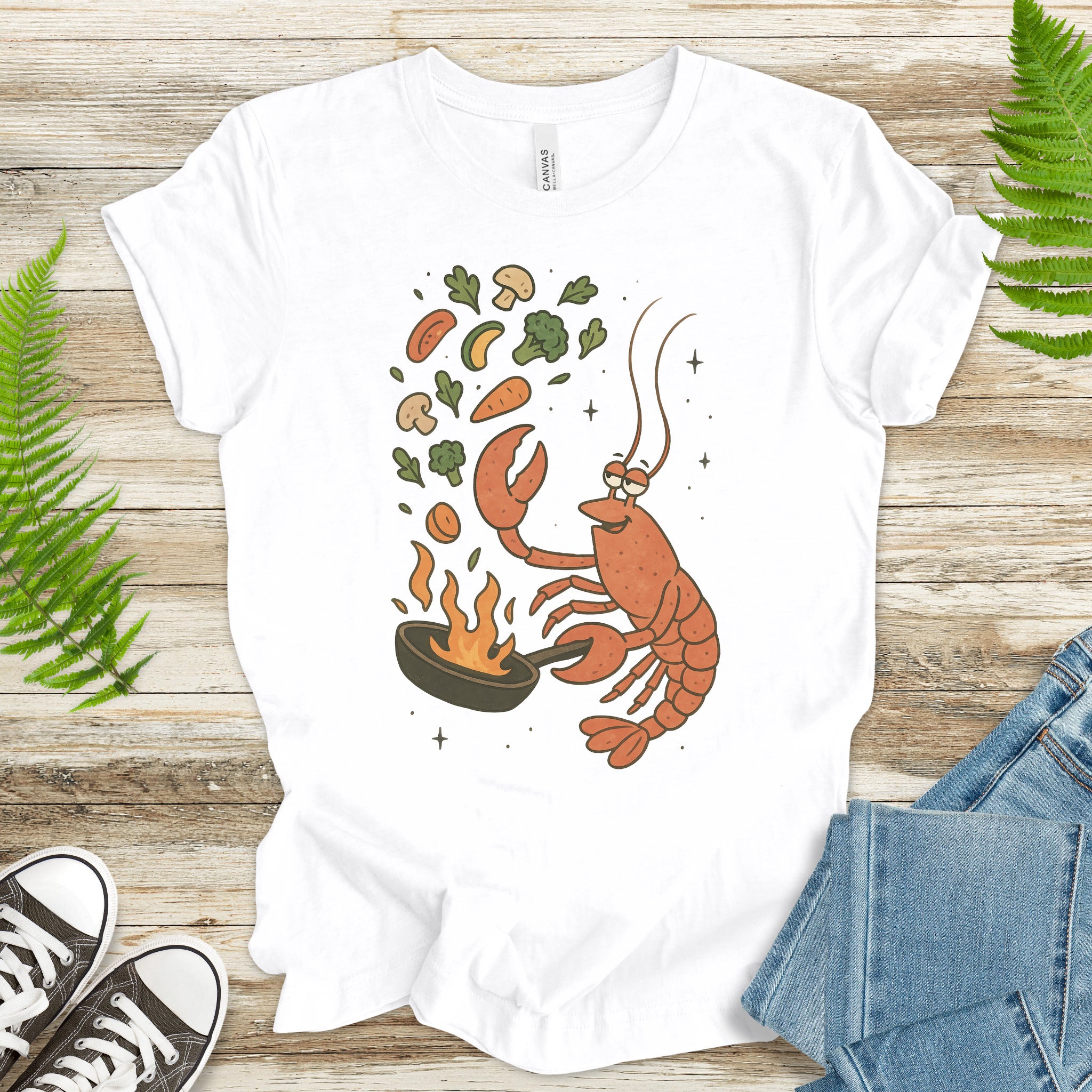 Lobster Chef Cooking T-Shirt – Funny Ocean Foodie Tee