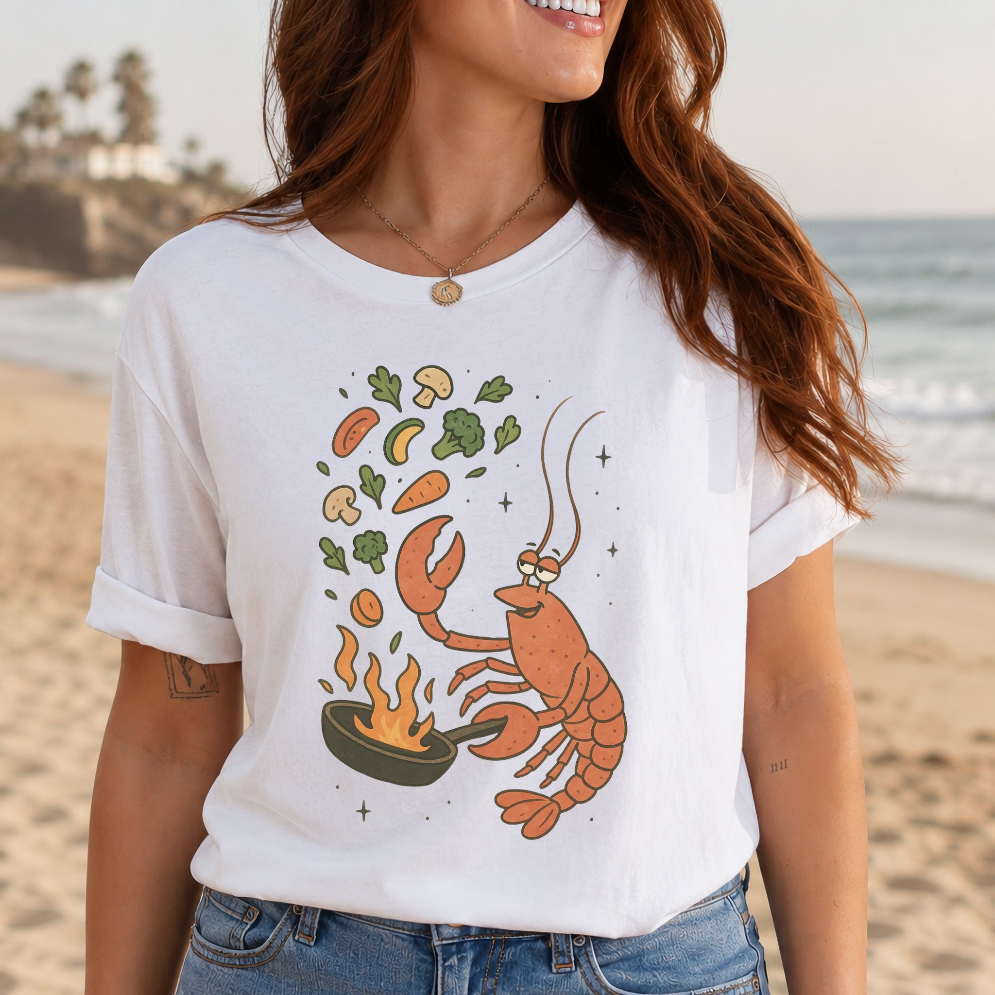 Lobster Chef Cooking T-Shirt – Funny Ocean Foodie Tee