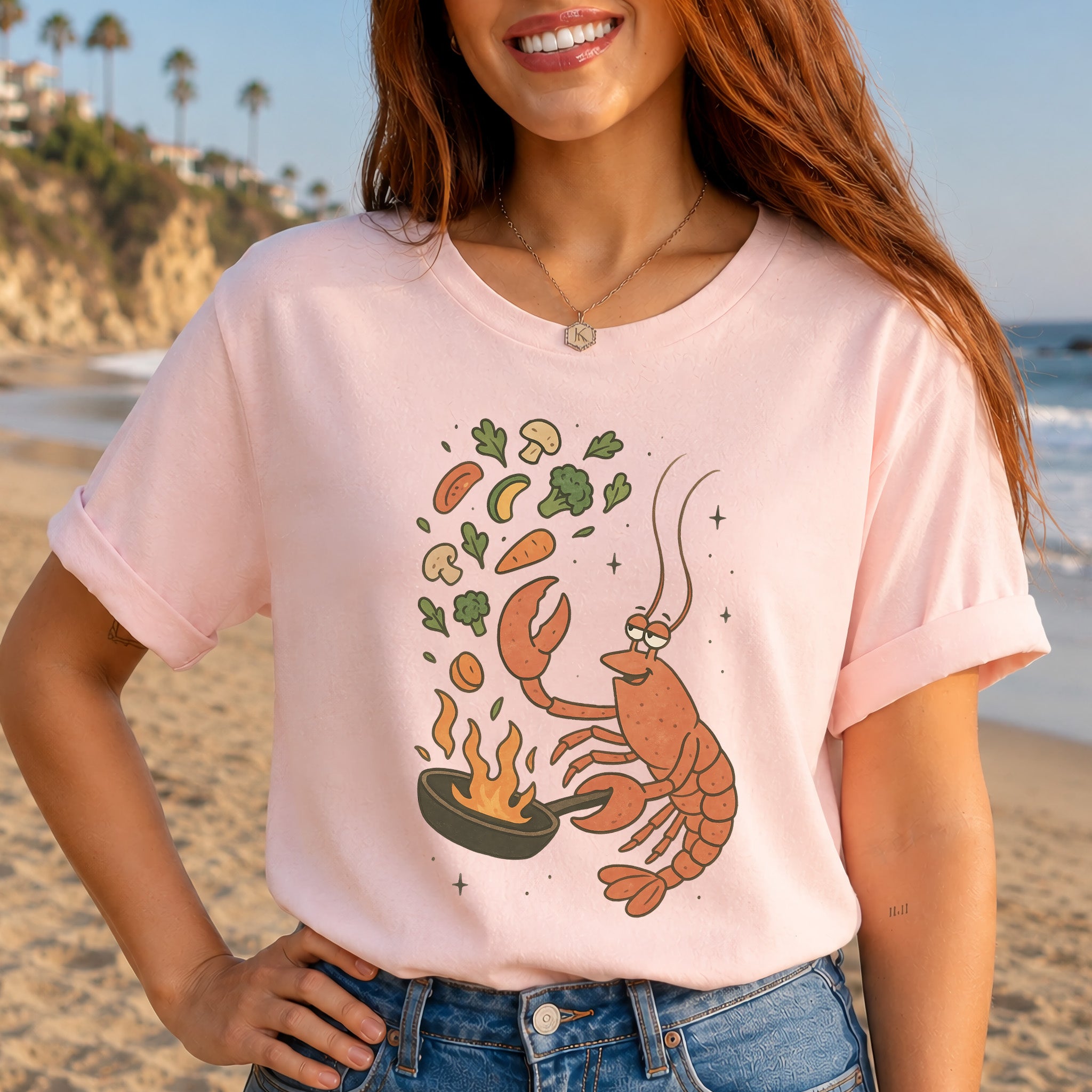 Lobster Chef Cooking T-Shirt – Funny Ocean Foodie Tee