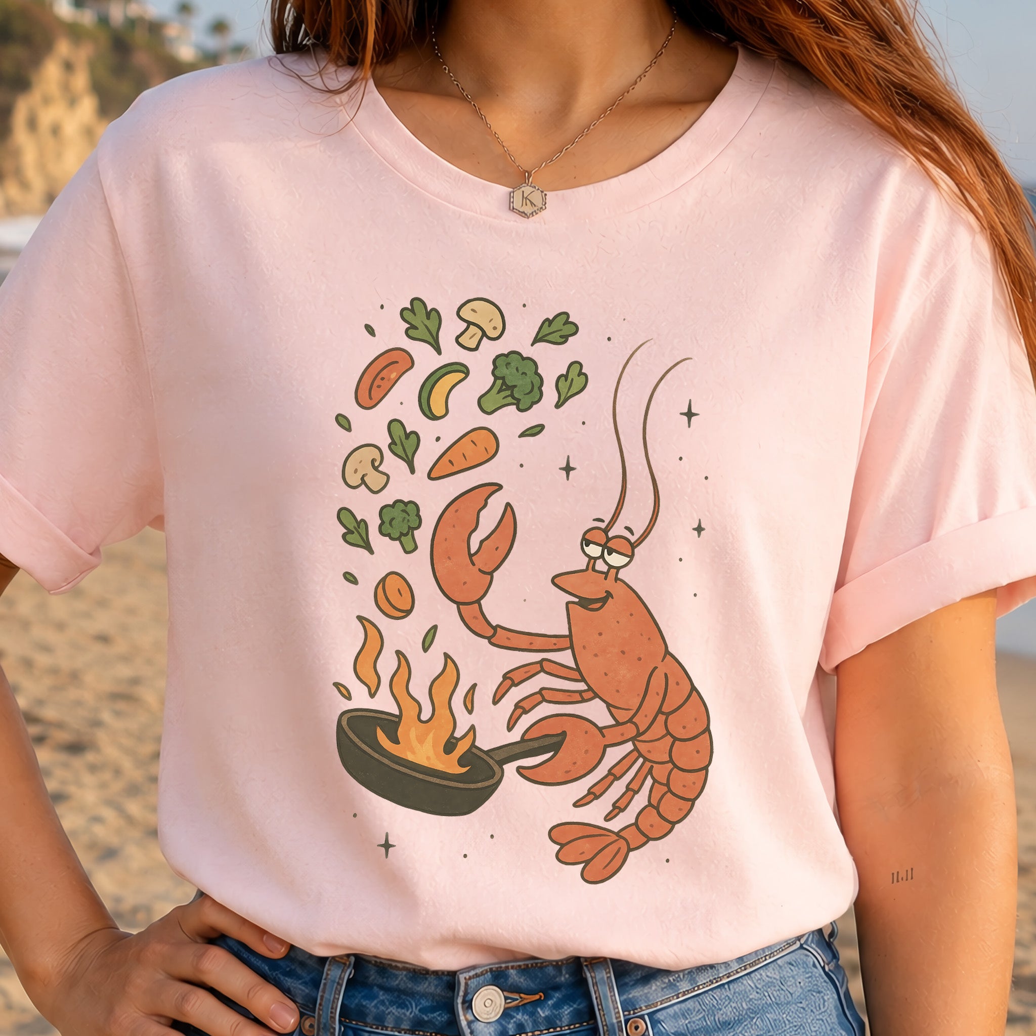 Lobster Chef Cooking T-Shirt – Funny Ocean Foodie Tee