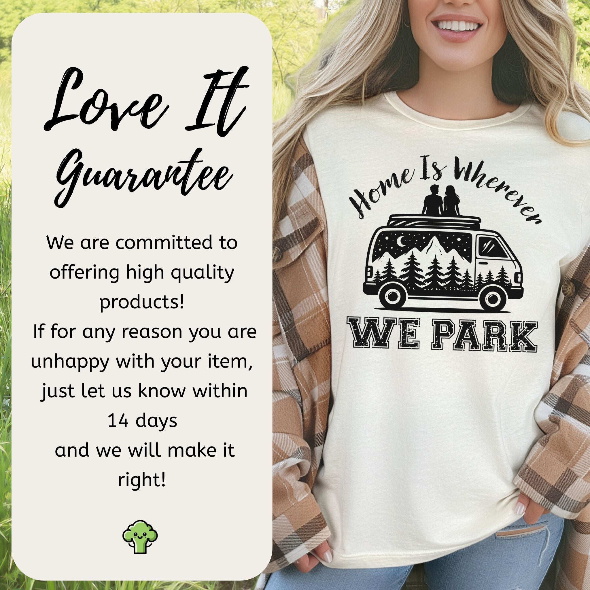 Home Is Wherever We Park Romantic Vanlife Adventure T-Shirt