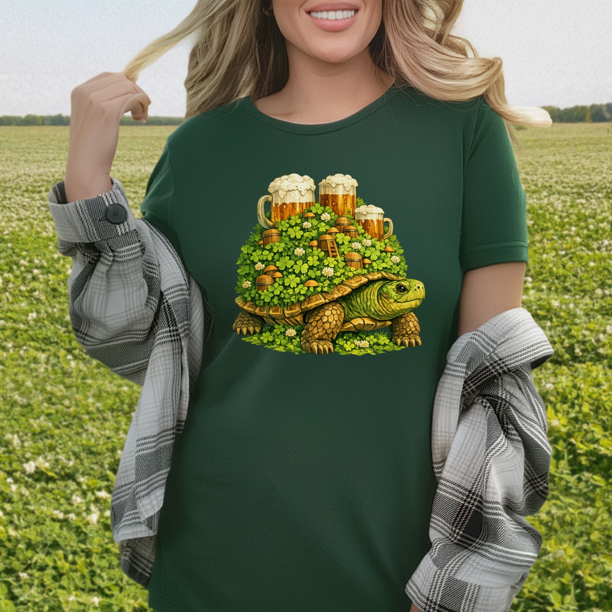 Lucky Turtle T-Shirt – St. Patrick’s Day Beer Garden Shell Tee