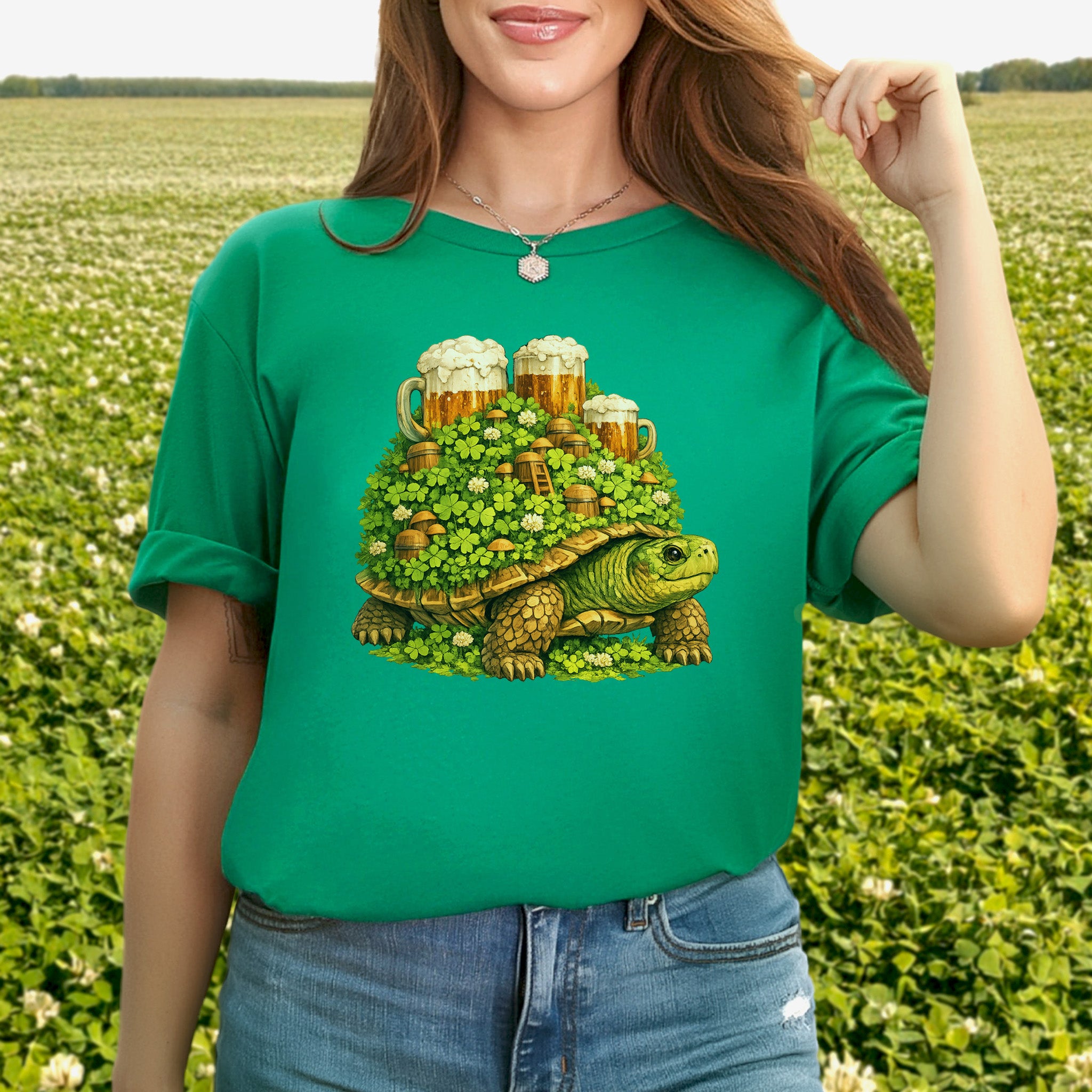 Lucky Turtle T-Shirt – St. Patrick’s Day Beer Garden Shell Tee