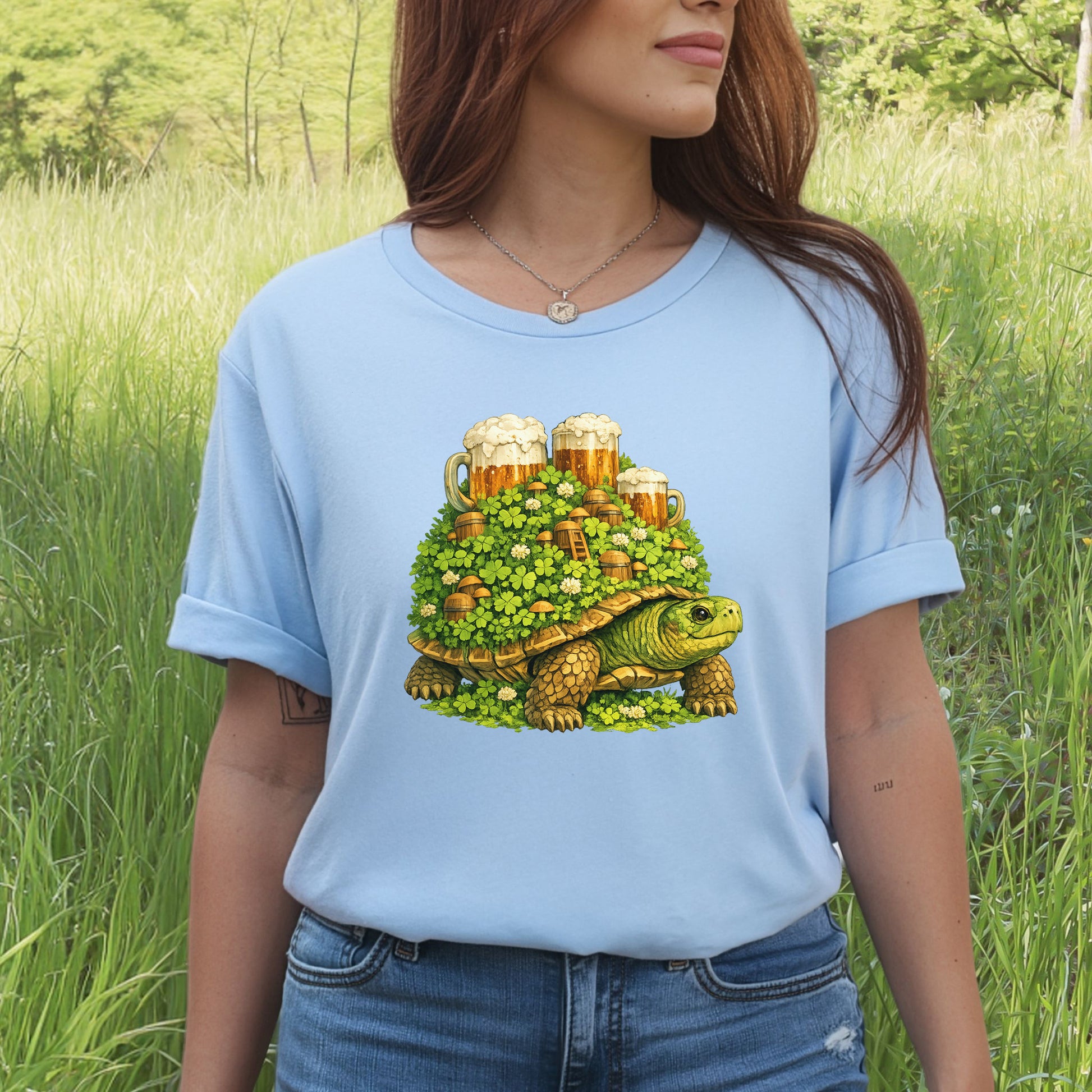 Lucky Turtle T-Shirt – St. Patrick’s Day Beer Garden Shell Tee
