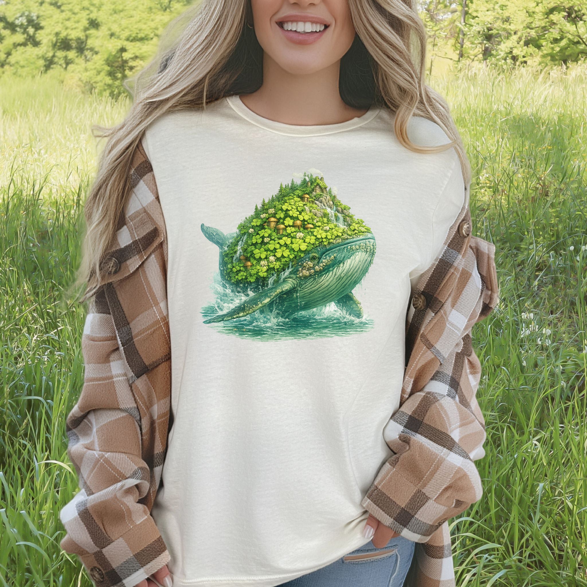 Lucky Whale T-Shirt – Clover Island Whale Tee for St. Patrick’s Day