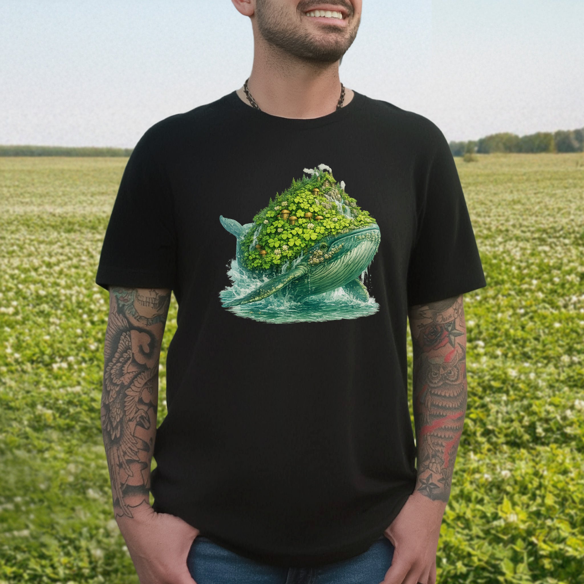 Lucky Whale T-Shirt – Clover Island Whale Tee for St. Patrick’s Day
