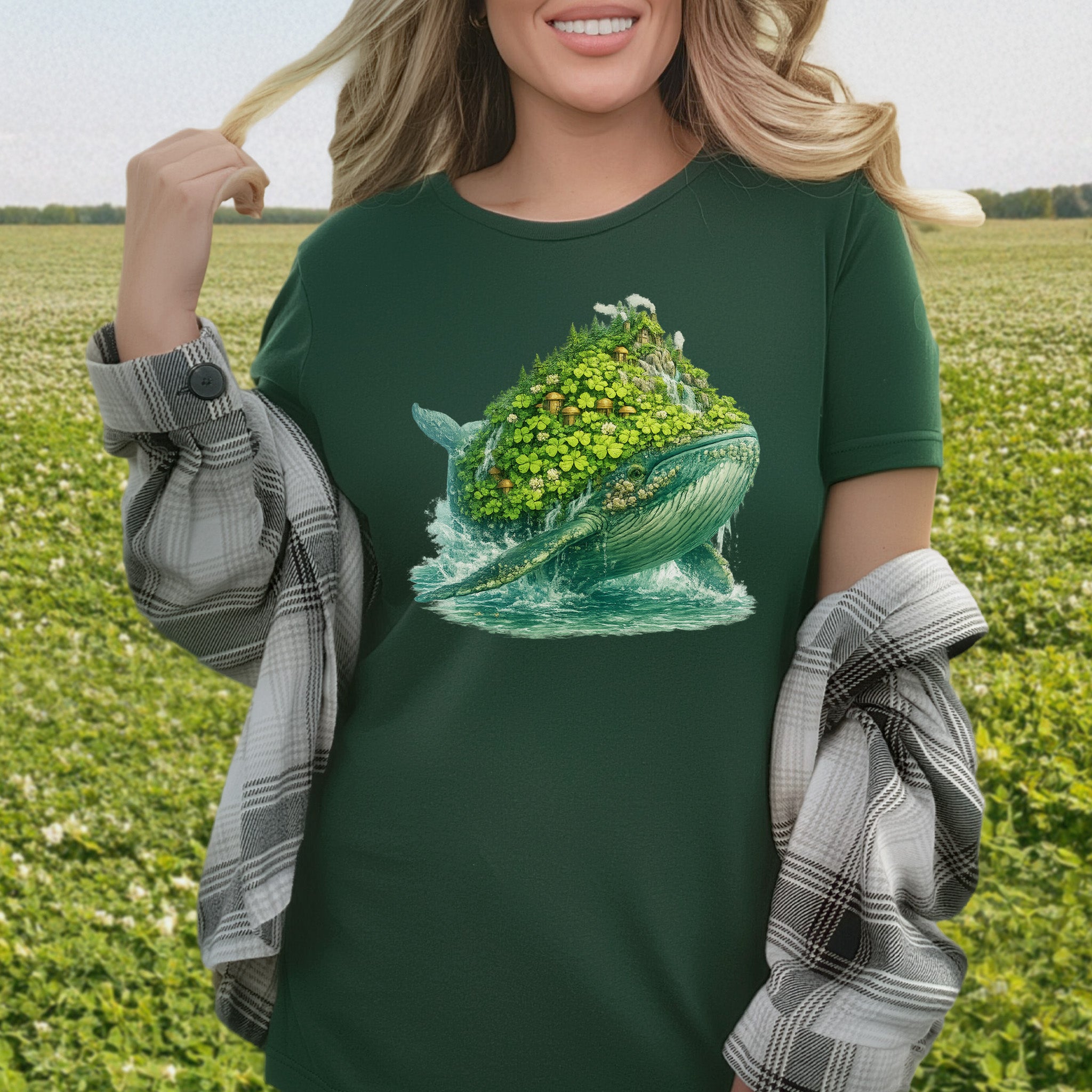 Lucky Whale T-Shirt – Clover Island Whale Tee for St. Patrick’s Day