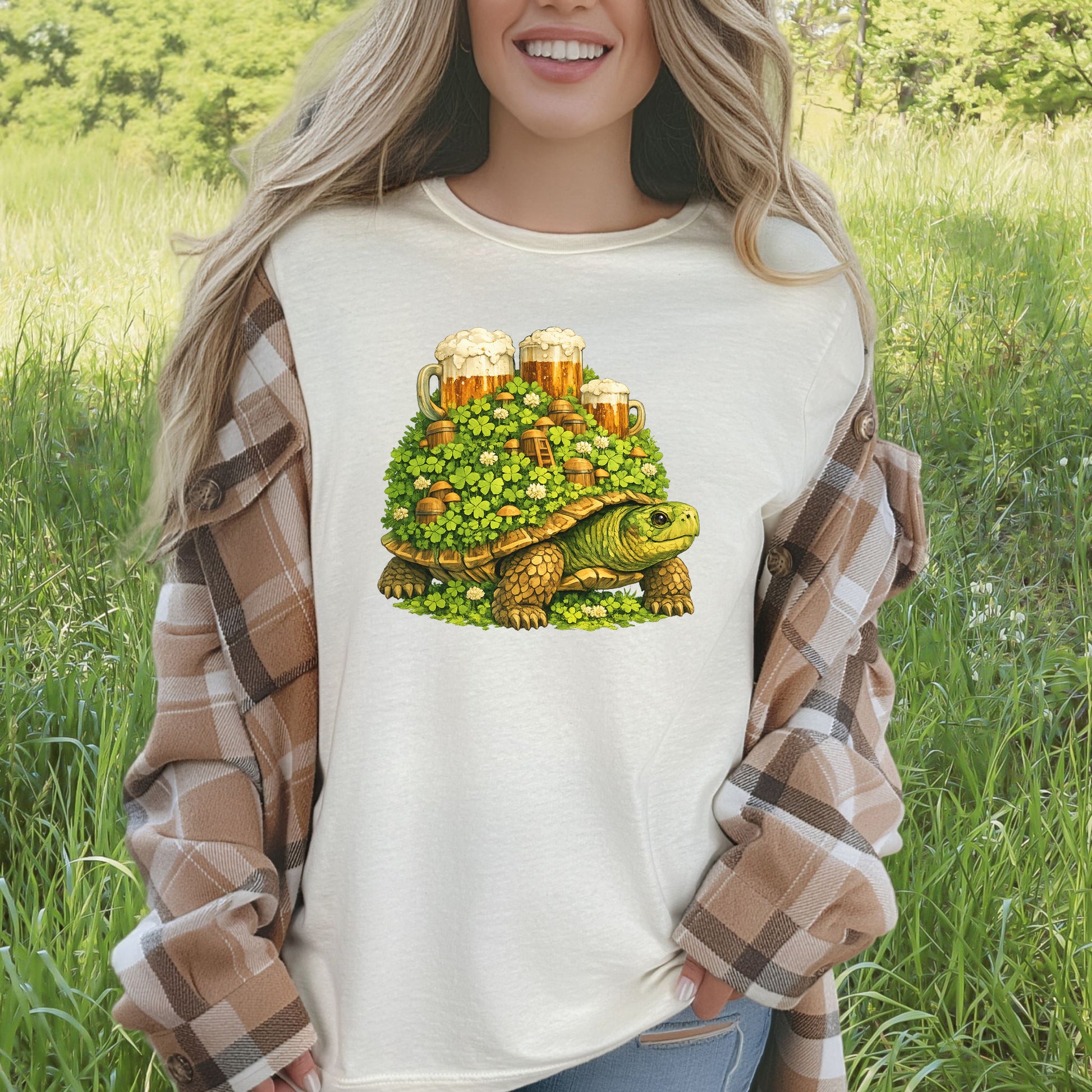 Lucky Turtle T-Shirt – St. Patrick’s Day Beer Garden Shell Tee