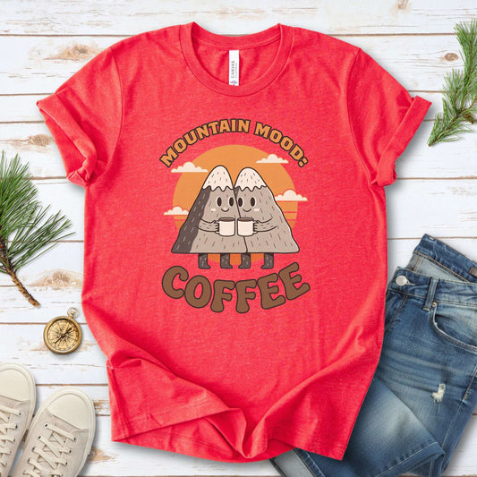 Mountain Mood Coffee Retro Hiking T-Shirt