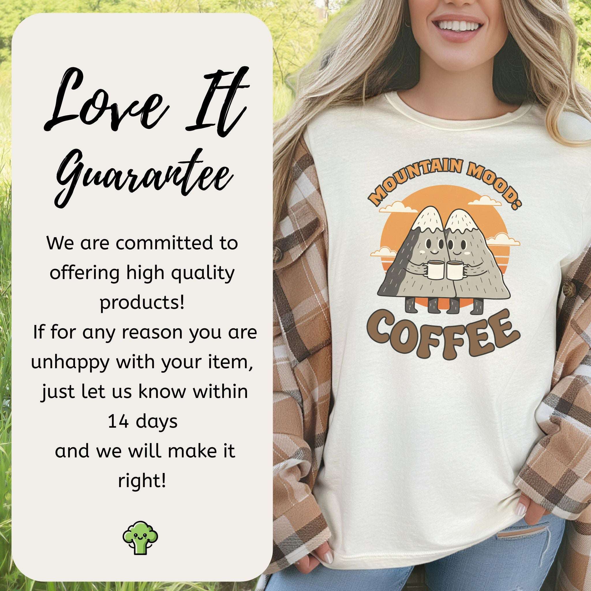 Mountain Mood Coffee Retro Hiking T-Shirt