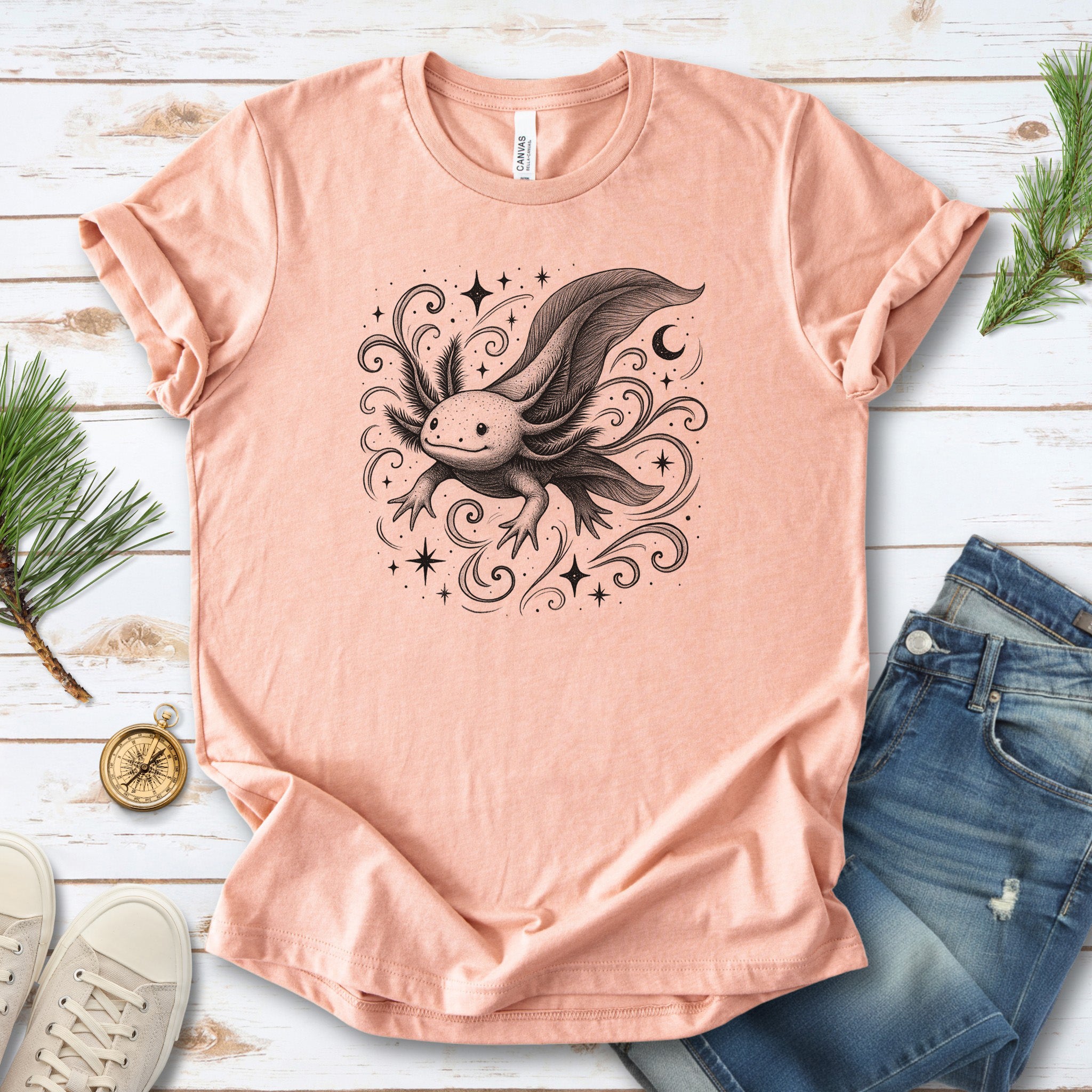 Magical Axolotl Moonlit Swim T-Shirt
